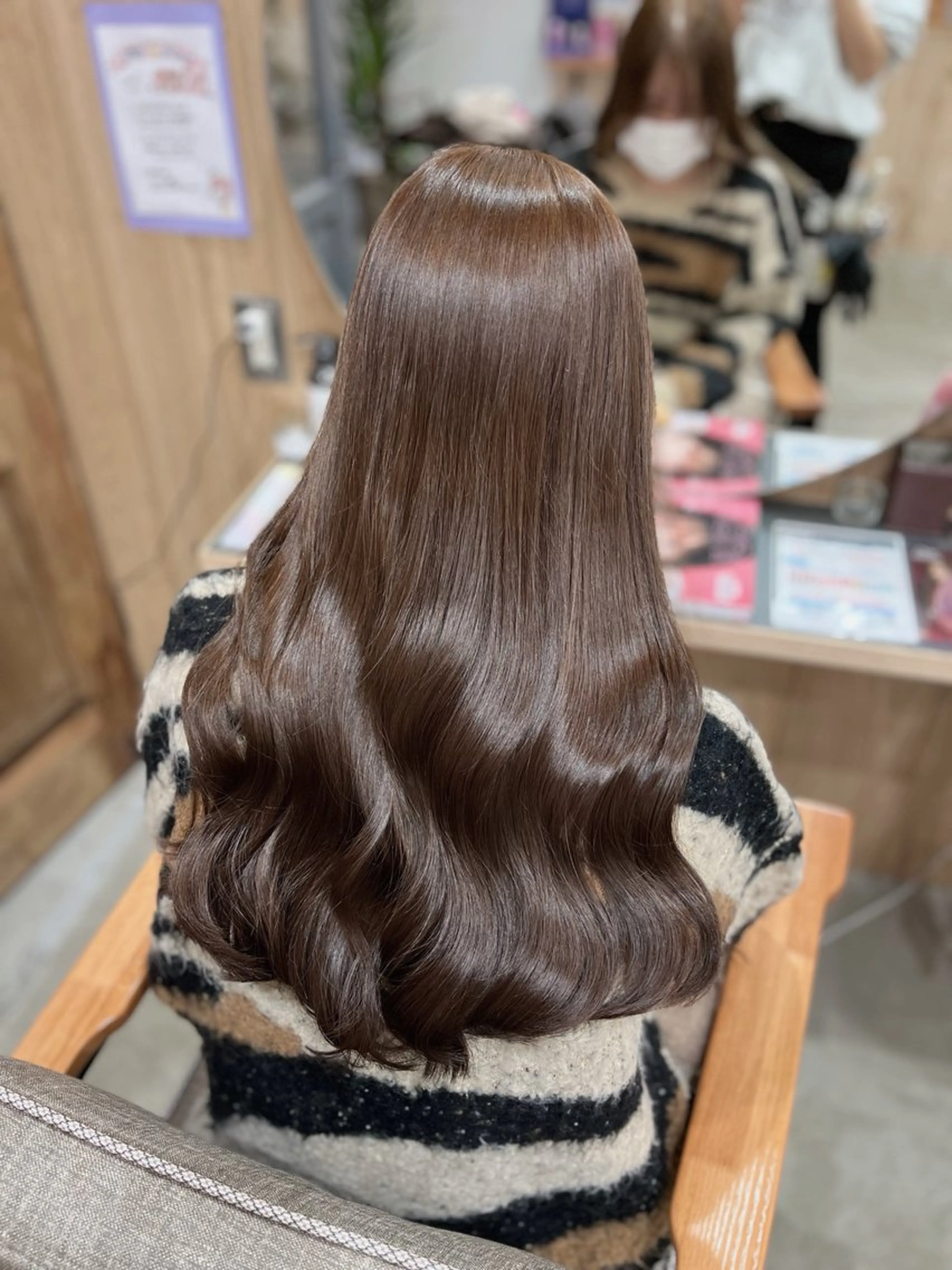 ロング カラー ブラウンカラー ココアブラウン ヘアカラー トリートメント 髪質改善/艶髪🫧 ｼｽﾞｸ🦥🌿のヘアスタイル