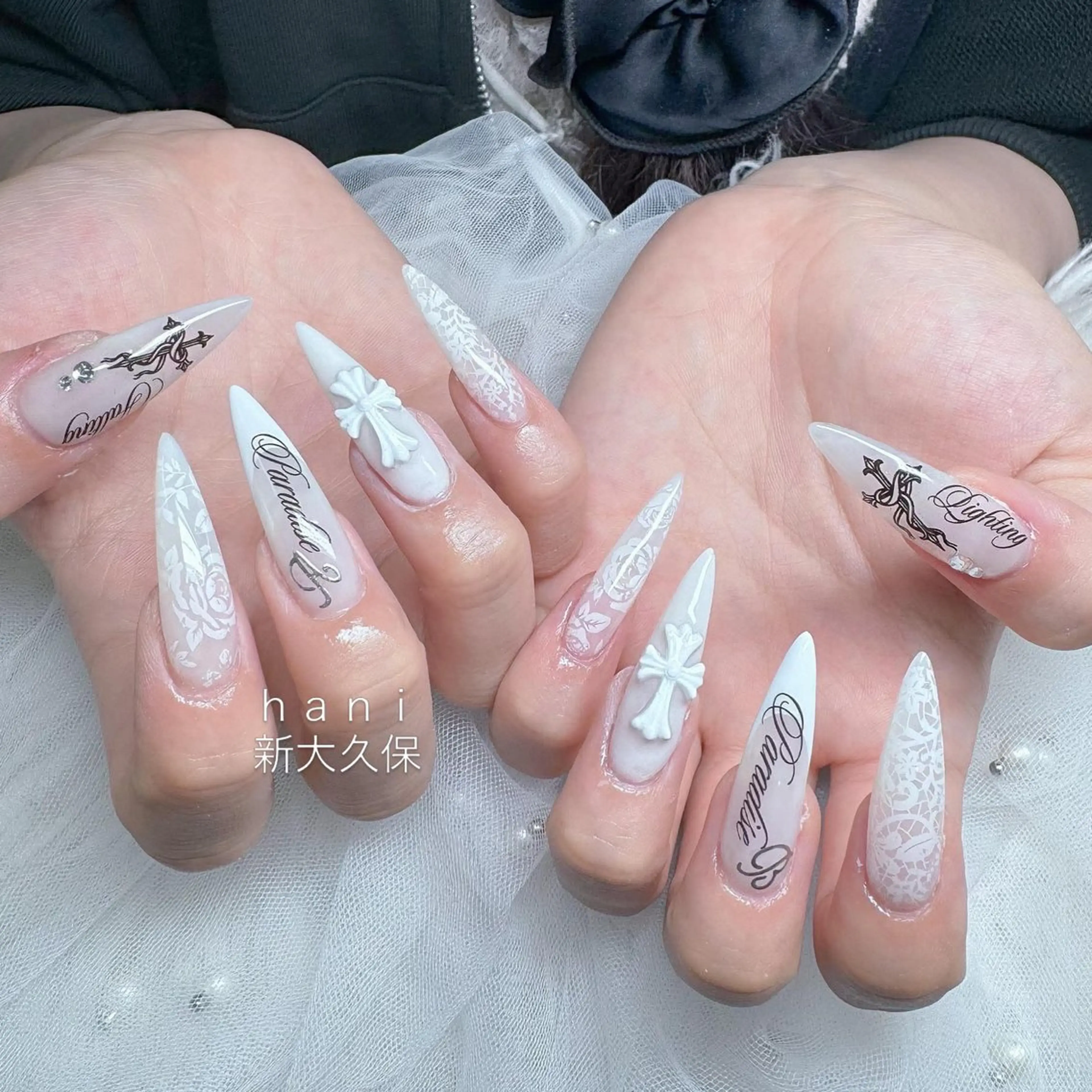 ネイル フットネイル フレンチネイル グラデーション 韓国ネイル ロングネイル ハンドネイル Hani Nail Salonのネイルデザイン