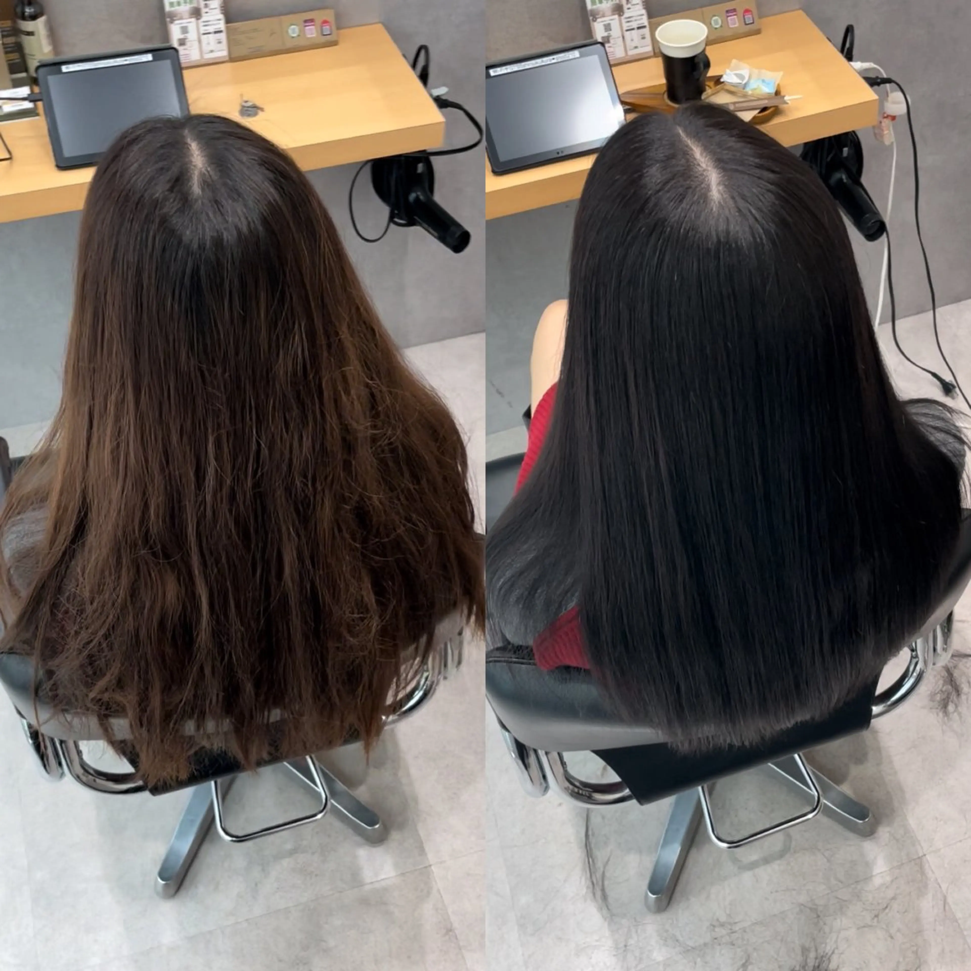 セミロング カラー アディクシーカラー 透明感カラー エドルカラー グレージュ トリートメント 髪質改善ヘアケア 艶髪特化/上田のヘアスタイル