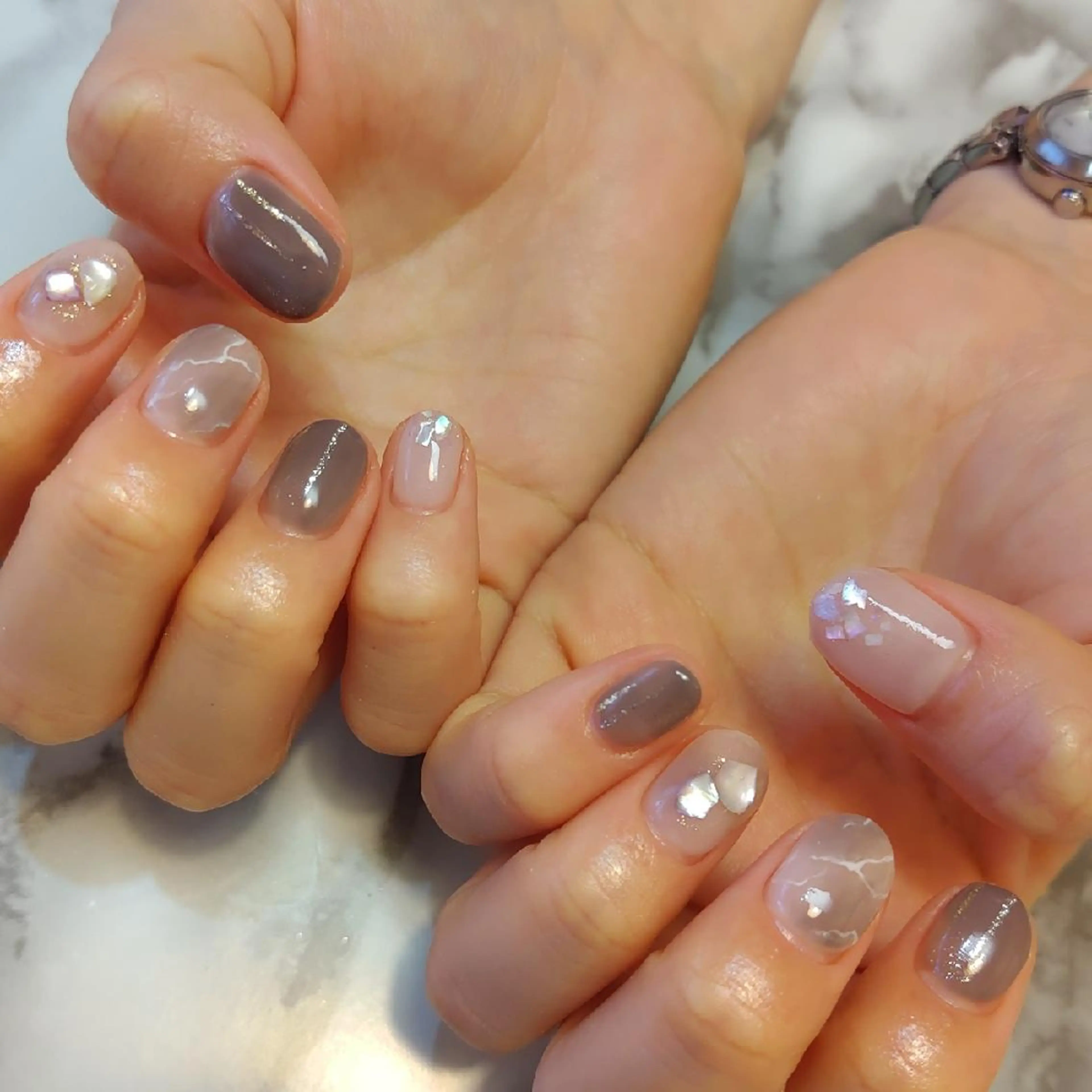 ネイル ニュアンスネイル ジェヌインネイル 河内のネイルデザイン