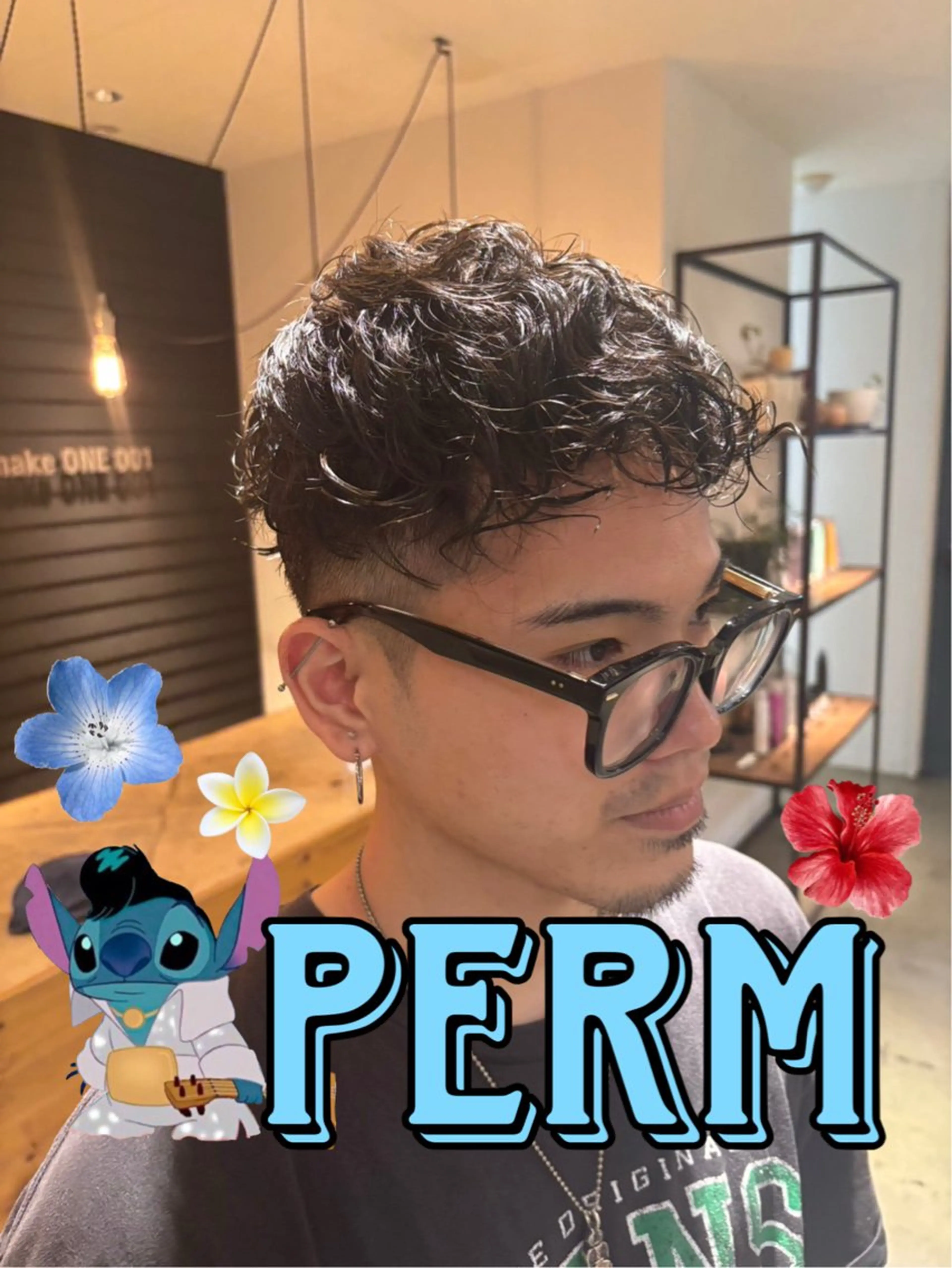 パーマ メンズ フェードカット メンズパーマ ツーブロック 刈り上げ パーマ ♡YU KI♡のヘアスタイル