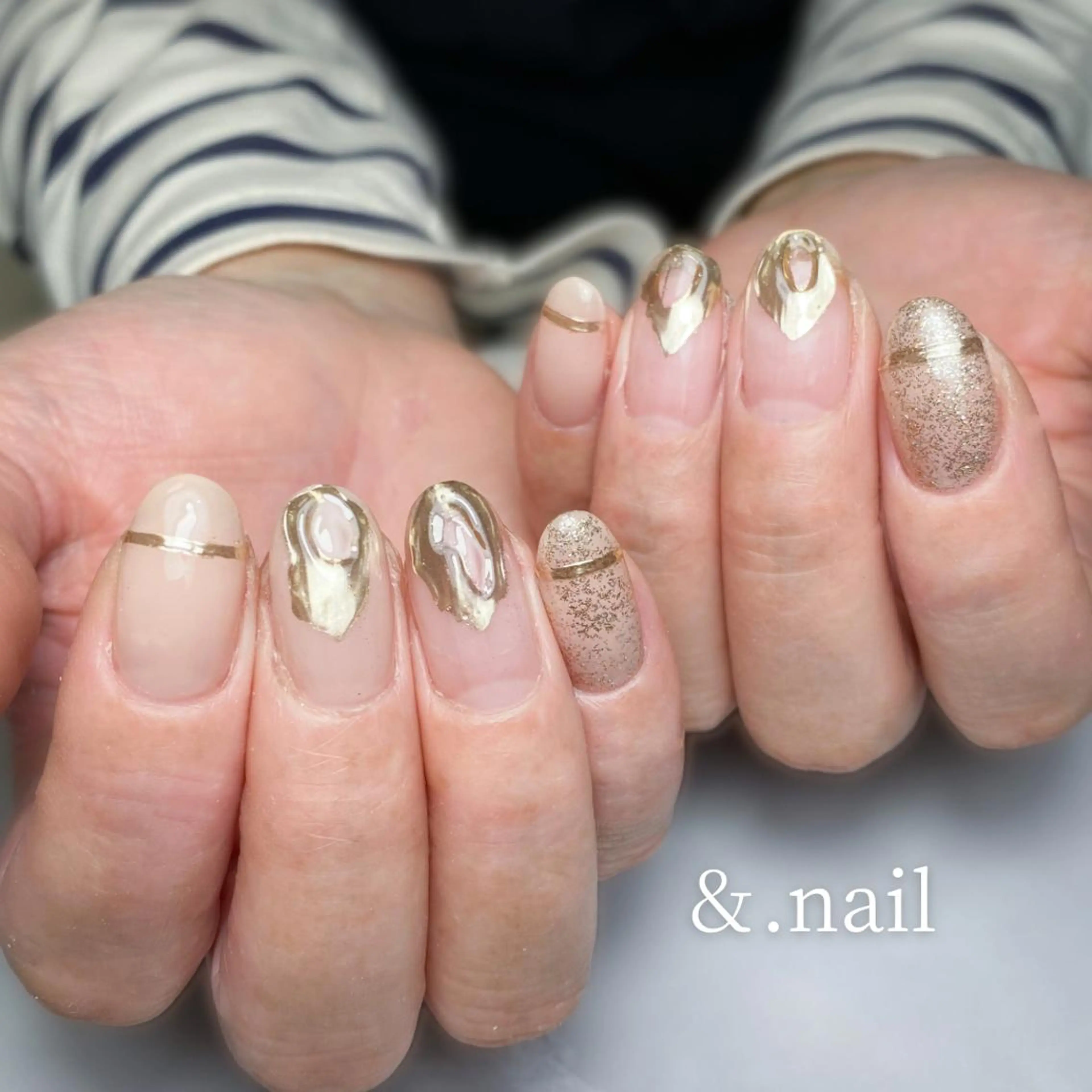 ネイル ハンドネイル &.nail/ ニュアンス/持込み可のネイルデザイン