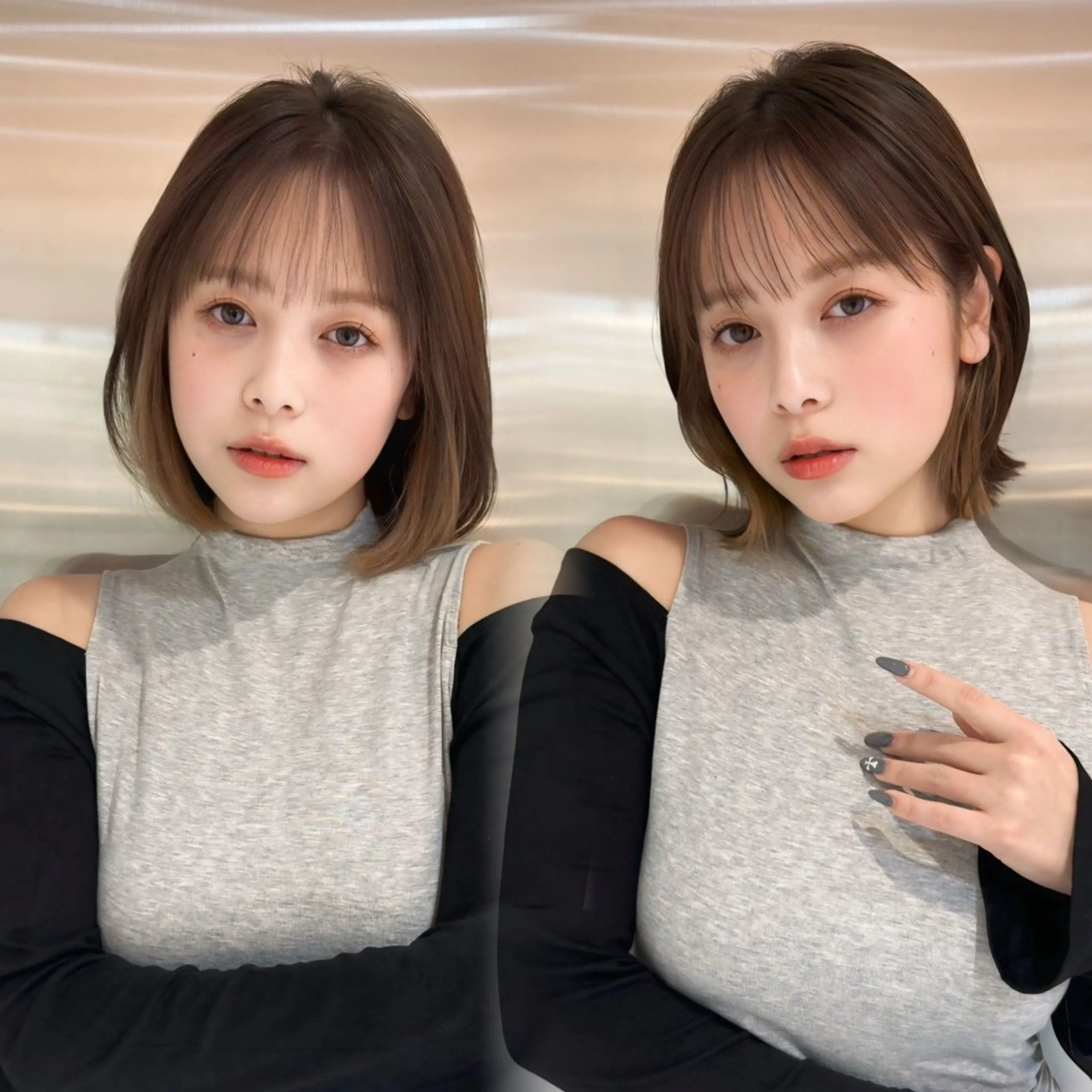 ショート 新宿/韓国レイヤー /韓国ボブRionaのヘアスタイル