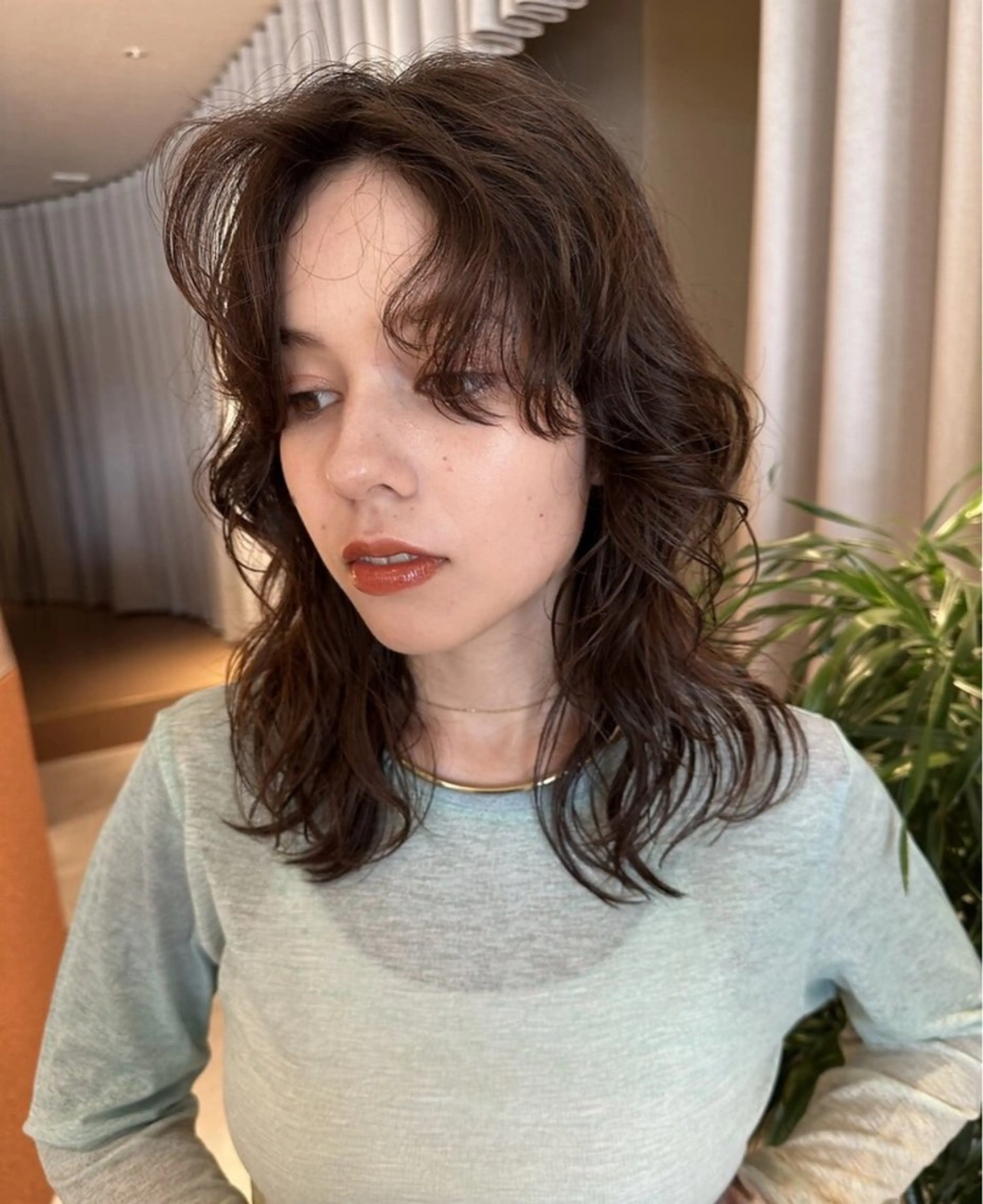 ミディアム 青木 裕のヘアスタイル