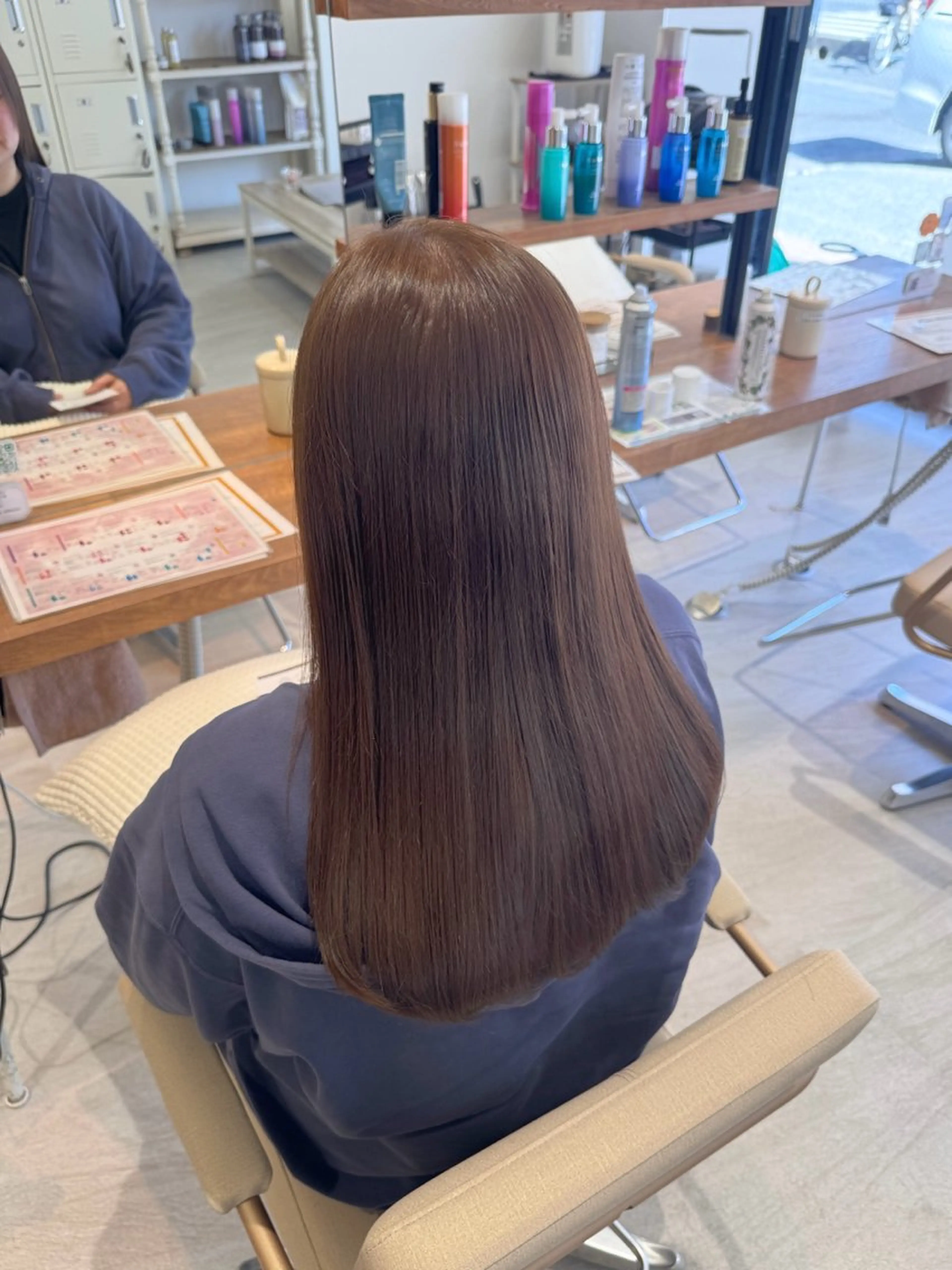 ロング ヘアカラー トリートメント ★韓国トレンドカット ★むなかたももかのヘアスタイル