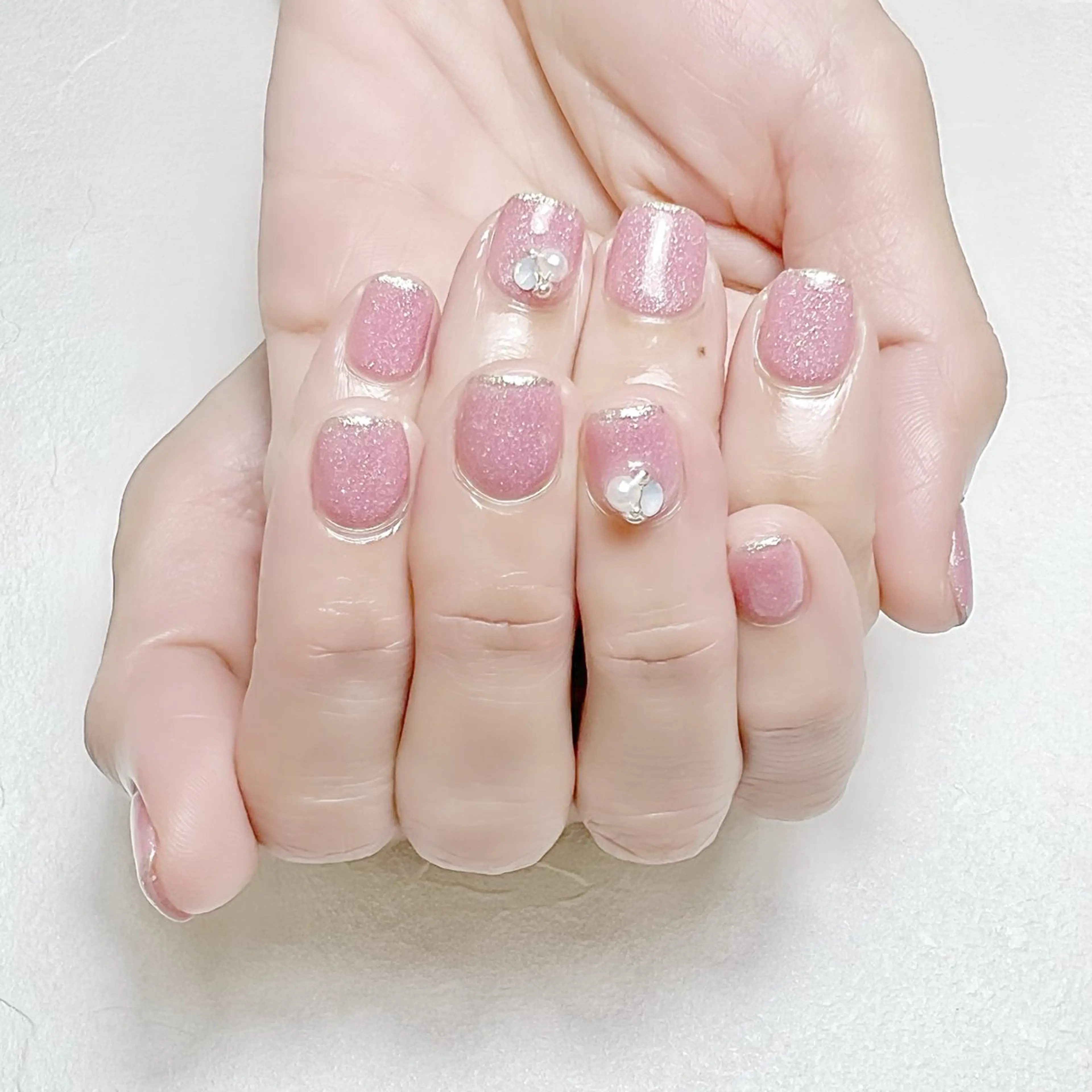 ネイル アートネイル ラメ(グリッター) オフィスネイル ワンカラーネイル rouse nail RISATOのネイルデザイン