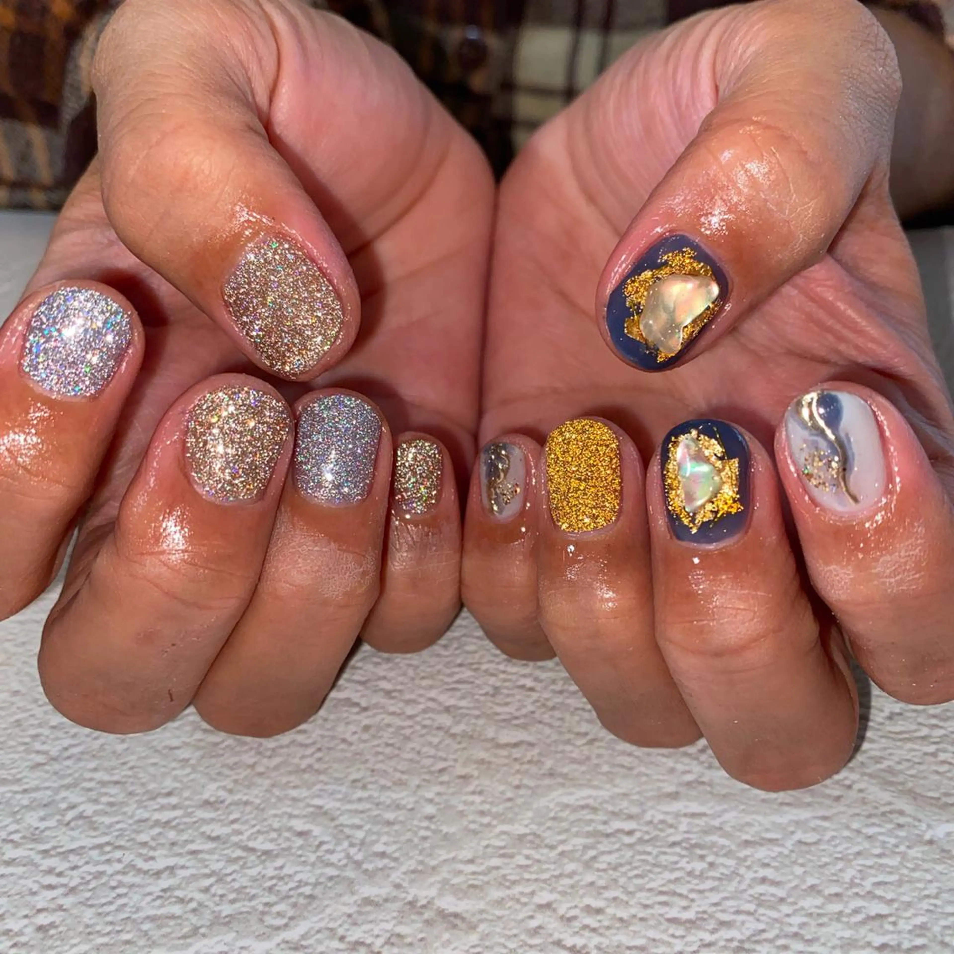 ネイル フラッシュネイル 與儀 知佳のネイルデザイン