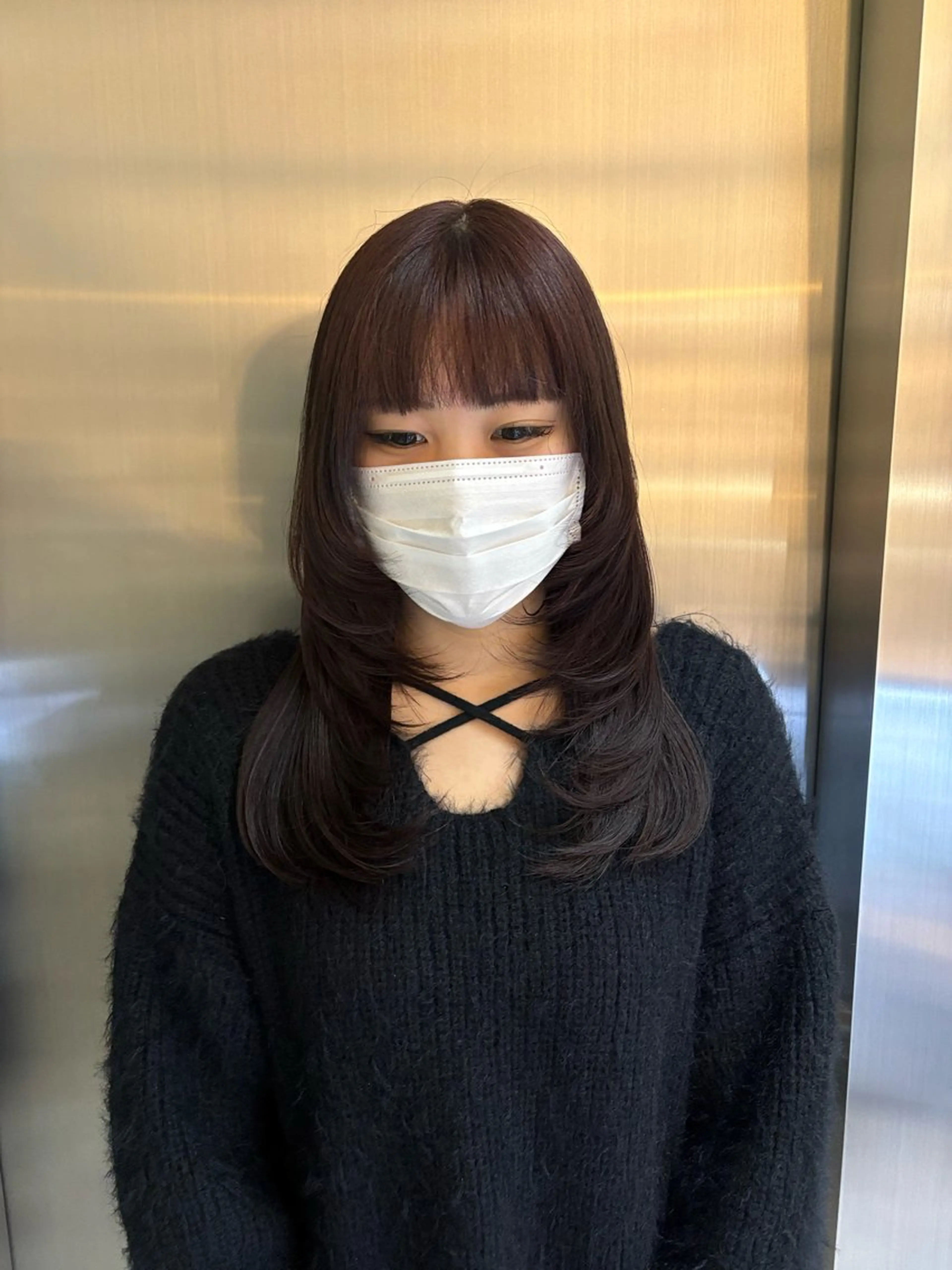 セミロング ハイレイヤー レイヤーカット AXIS栄ガスビル Hinataのヘアスタイル