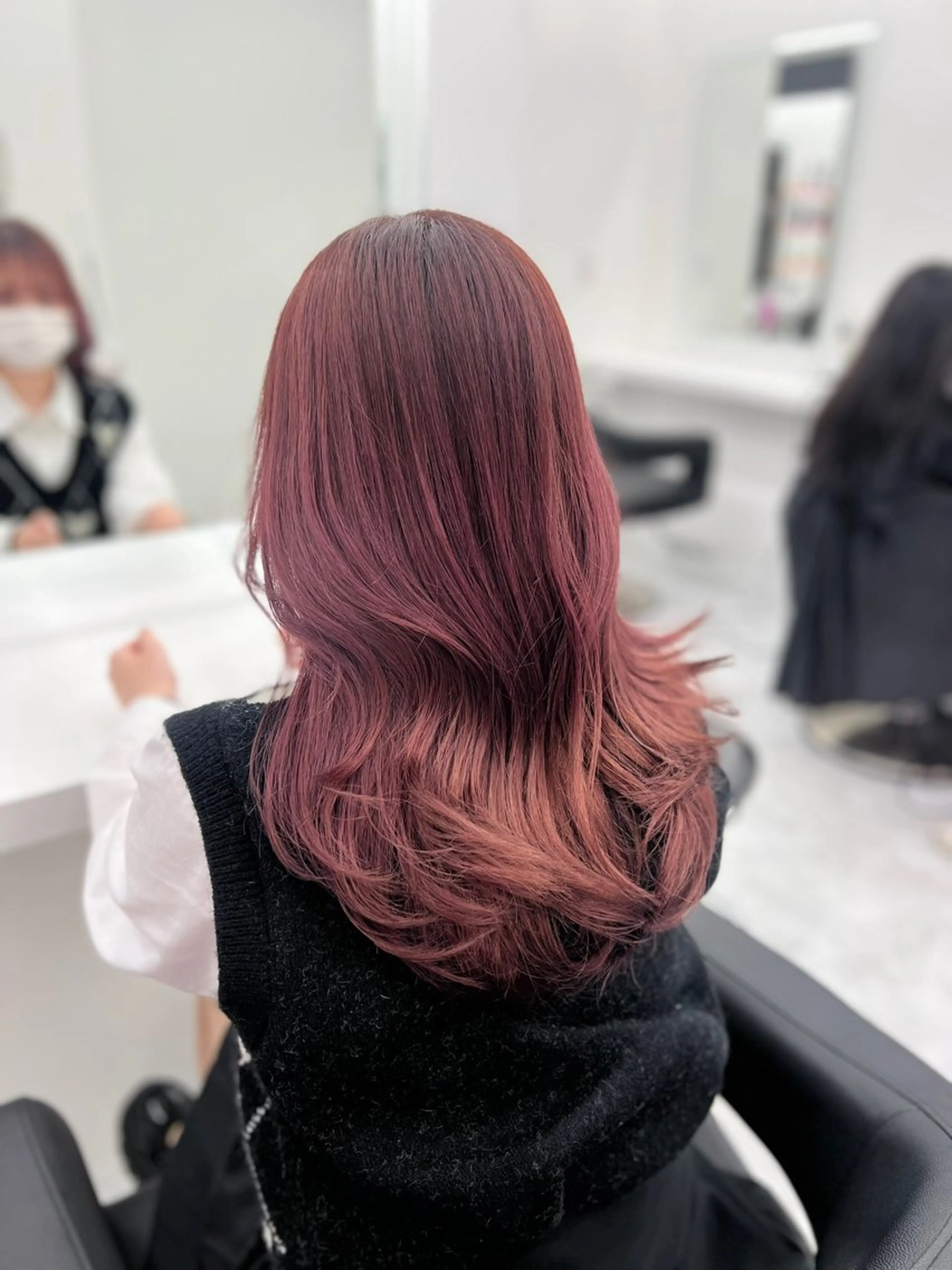 セミロング カラー ヘアカラー トリートメント 💖似合わせカラー レイヤー💖ブリーチのヘアスタイル