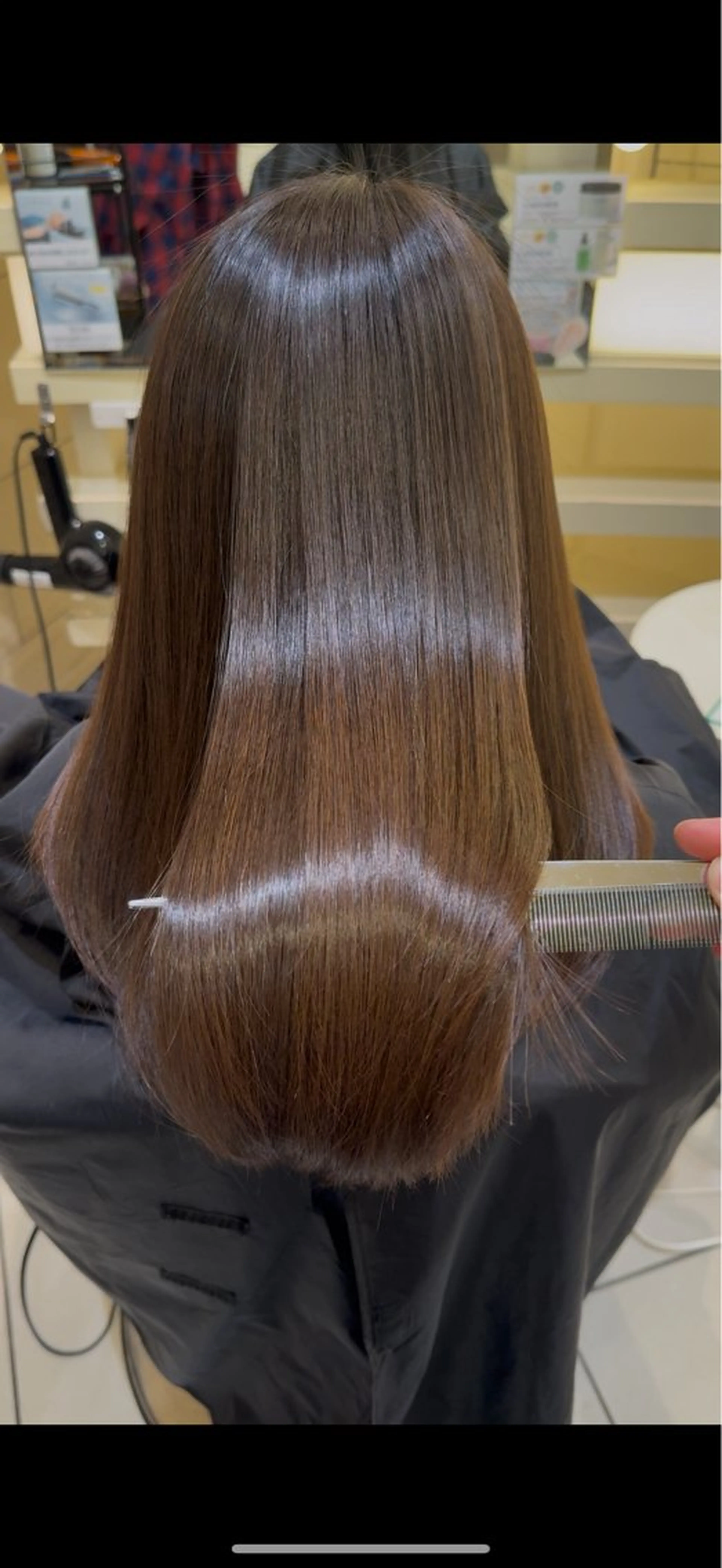 セミロング 酸性ストレート 縮毛矯正 メンズ縮毛矯正 ブリーチカラー/まやのヘアスタイル