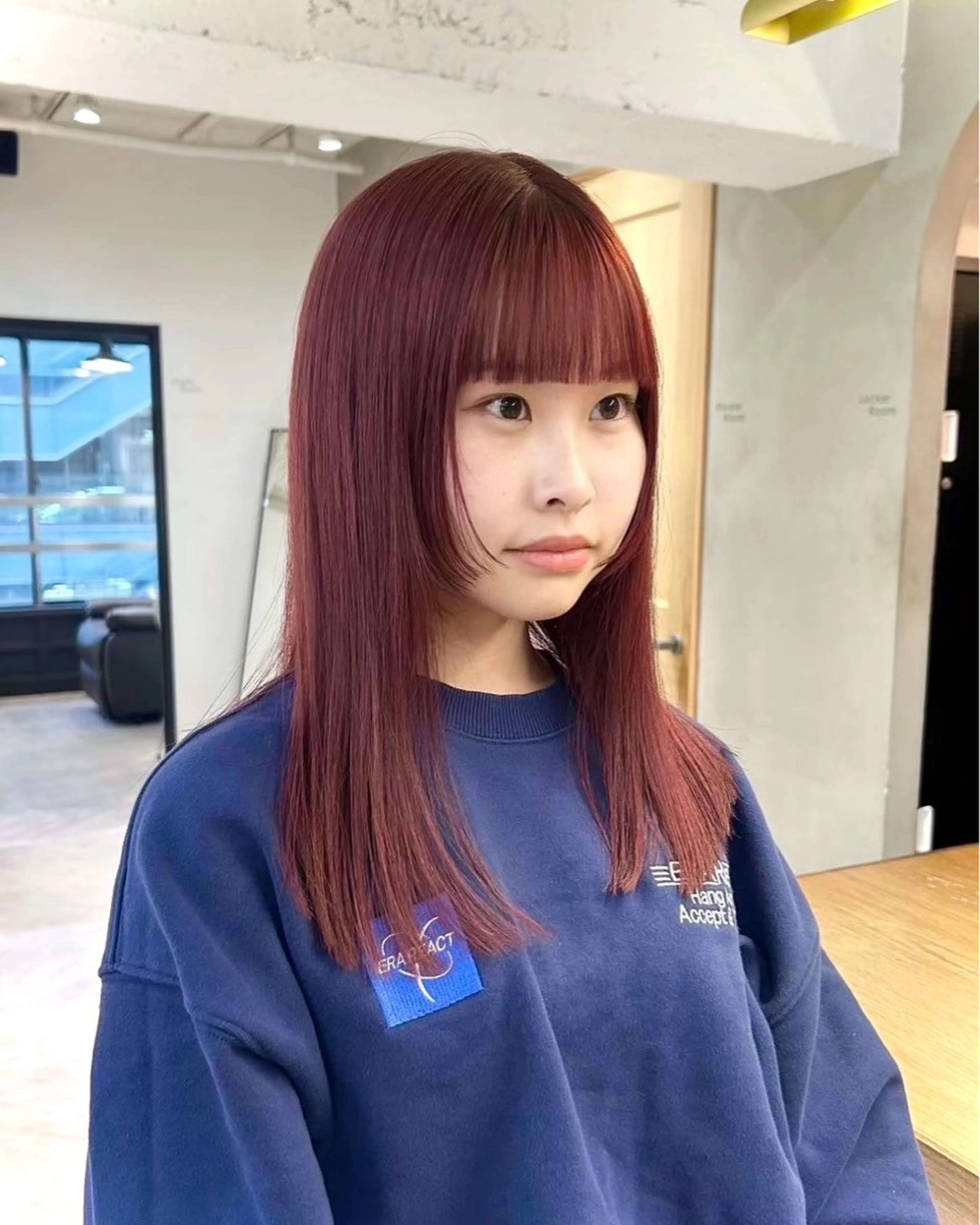 ロング カラー カット ヘアカラー トリートメント 似合わせレイヤー ＆透明感カラーのヘアスタイル
