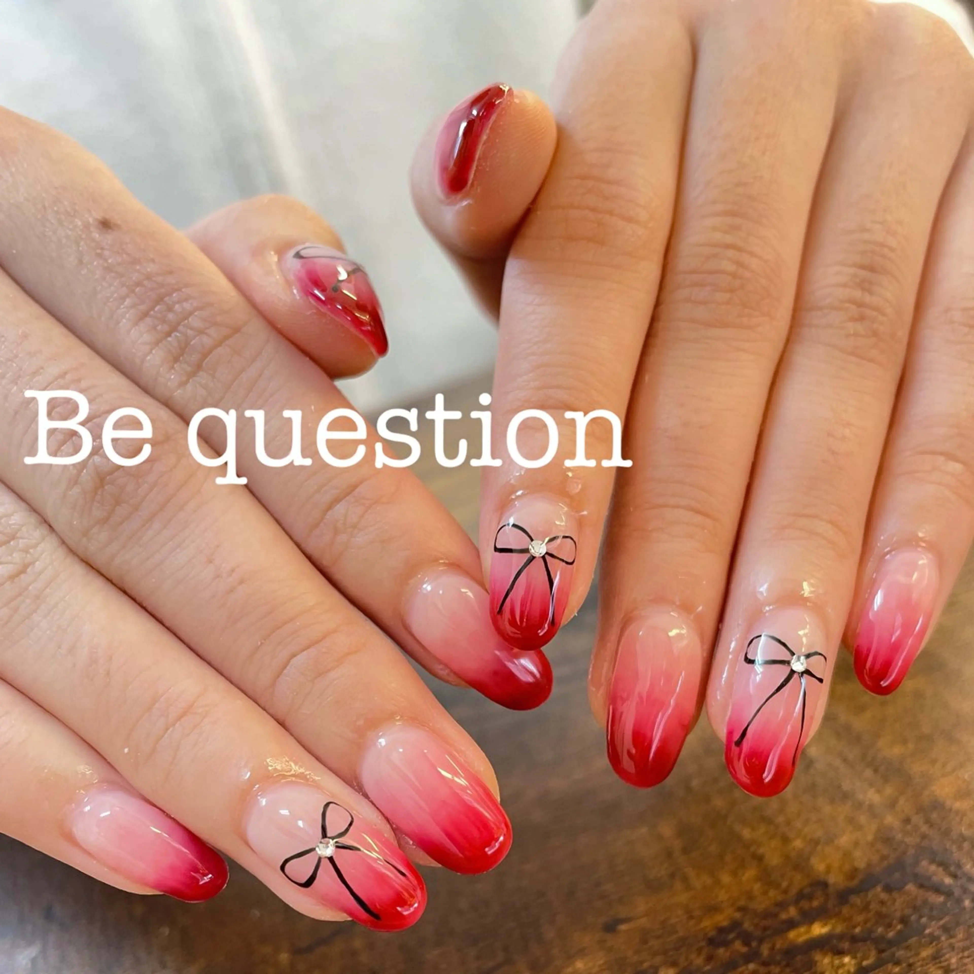 ネイル ボルドー グラデーション ueki junのネイルデザイン