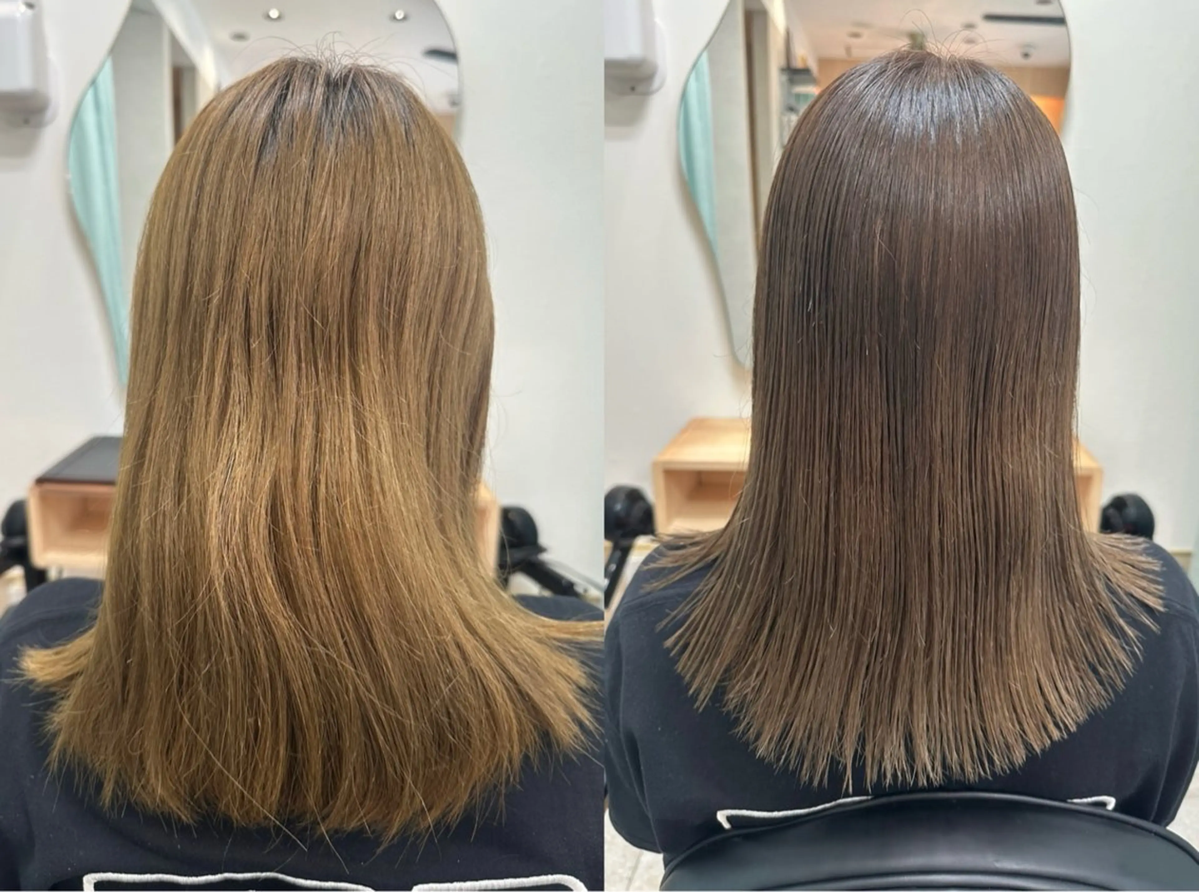 セミロング カラー TELAHAIR岡野 春奈のヘアスタイル