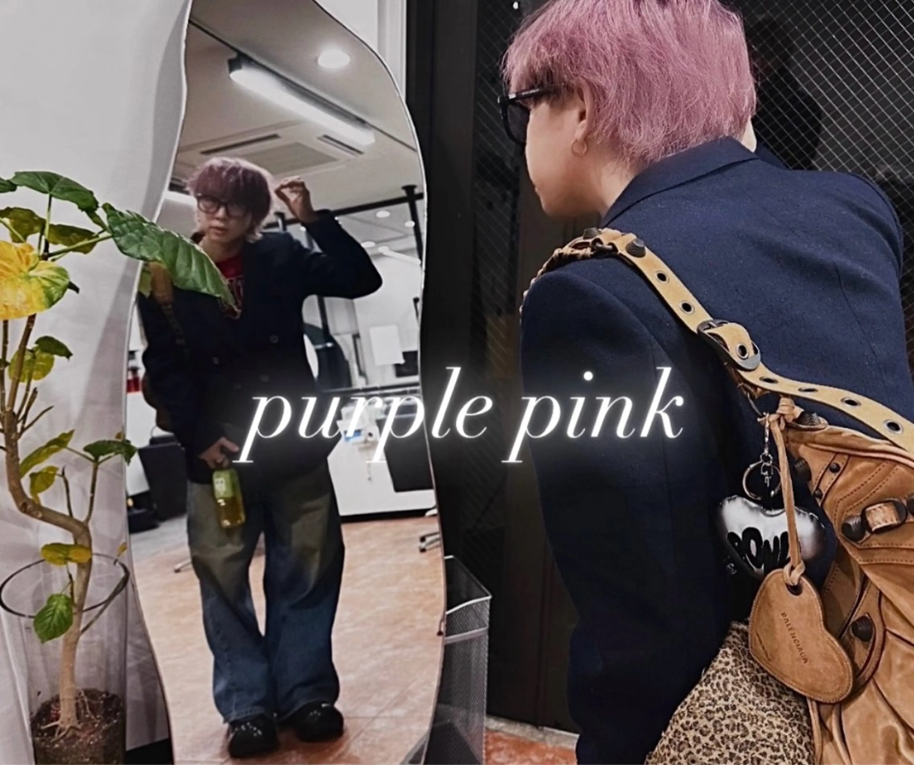 セミロング カラー ブリーチ ピンクカラー パープルカラー ヘアカラー ブリーチカラー/ 透明感カラー/竜希のヘアスタイル