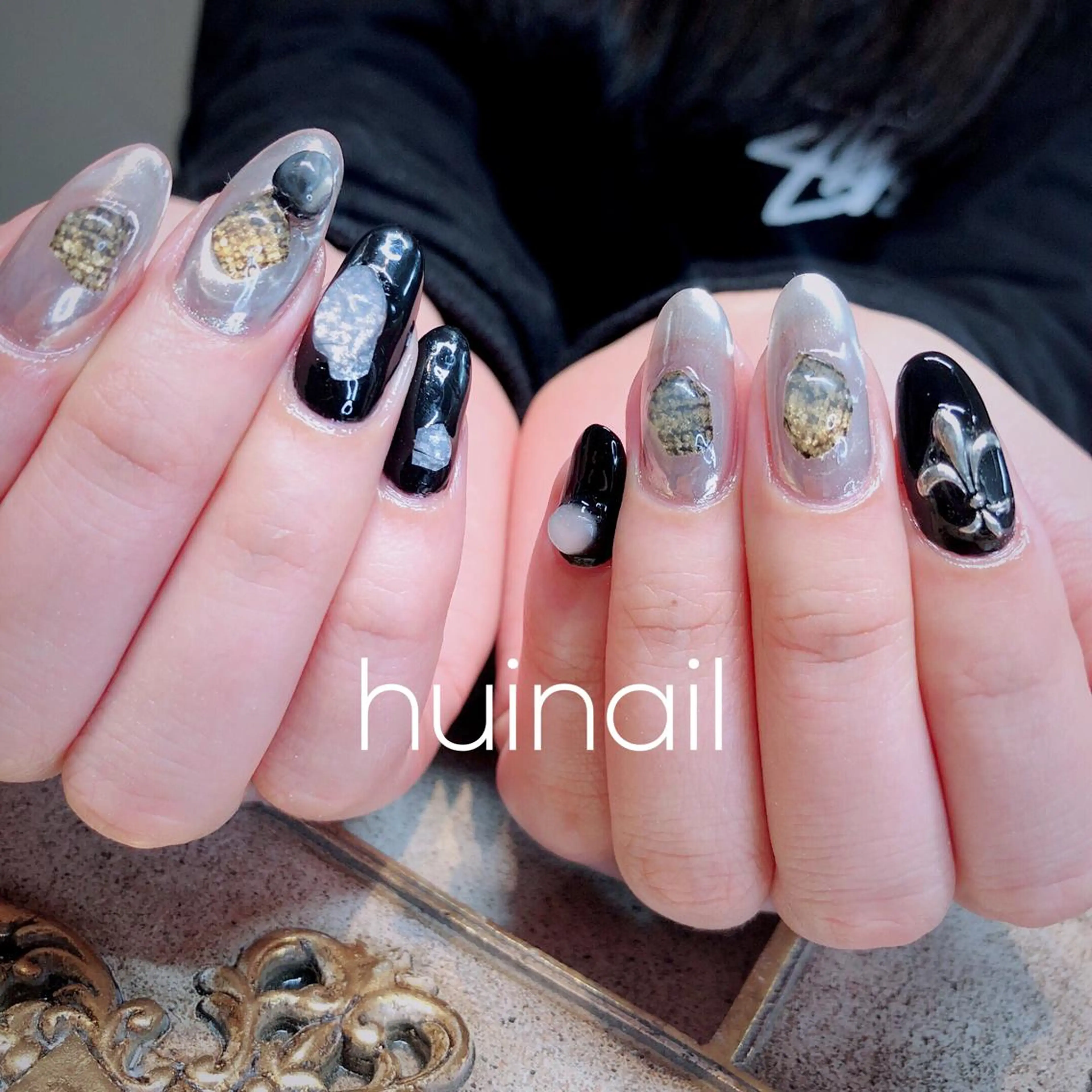 ミディアム めぐみのネイルサロン スタッフ練習のネイルデザイン