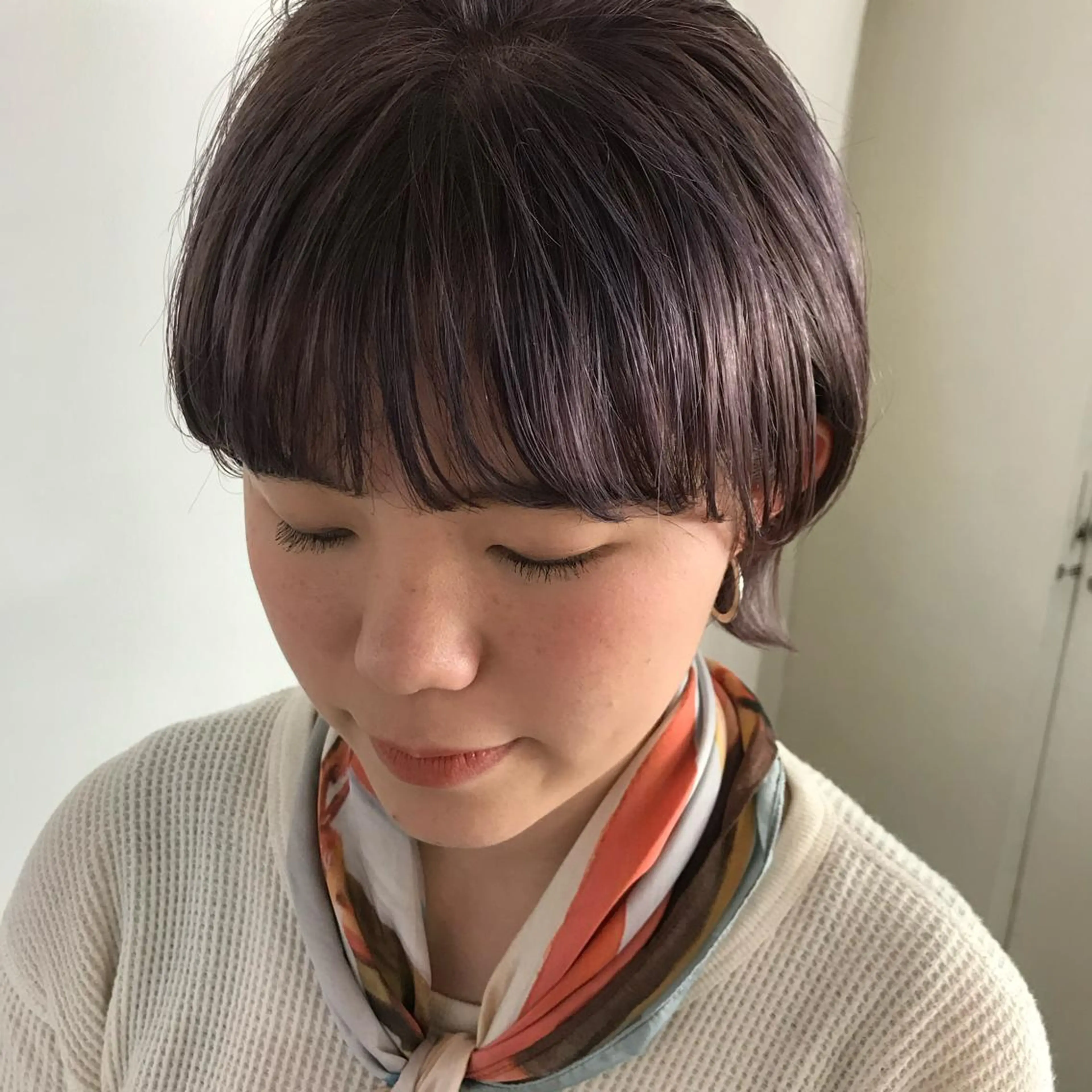 ショート カラー 透明感カラー ショートヘア 🌱小顔ヘア/ボブ ミディアム/双葉🌱のヘアスタイル