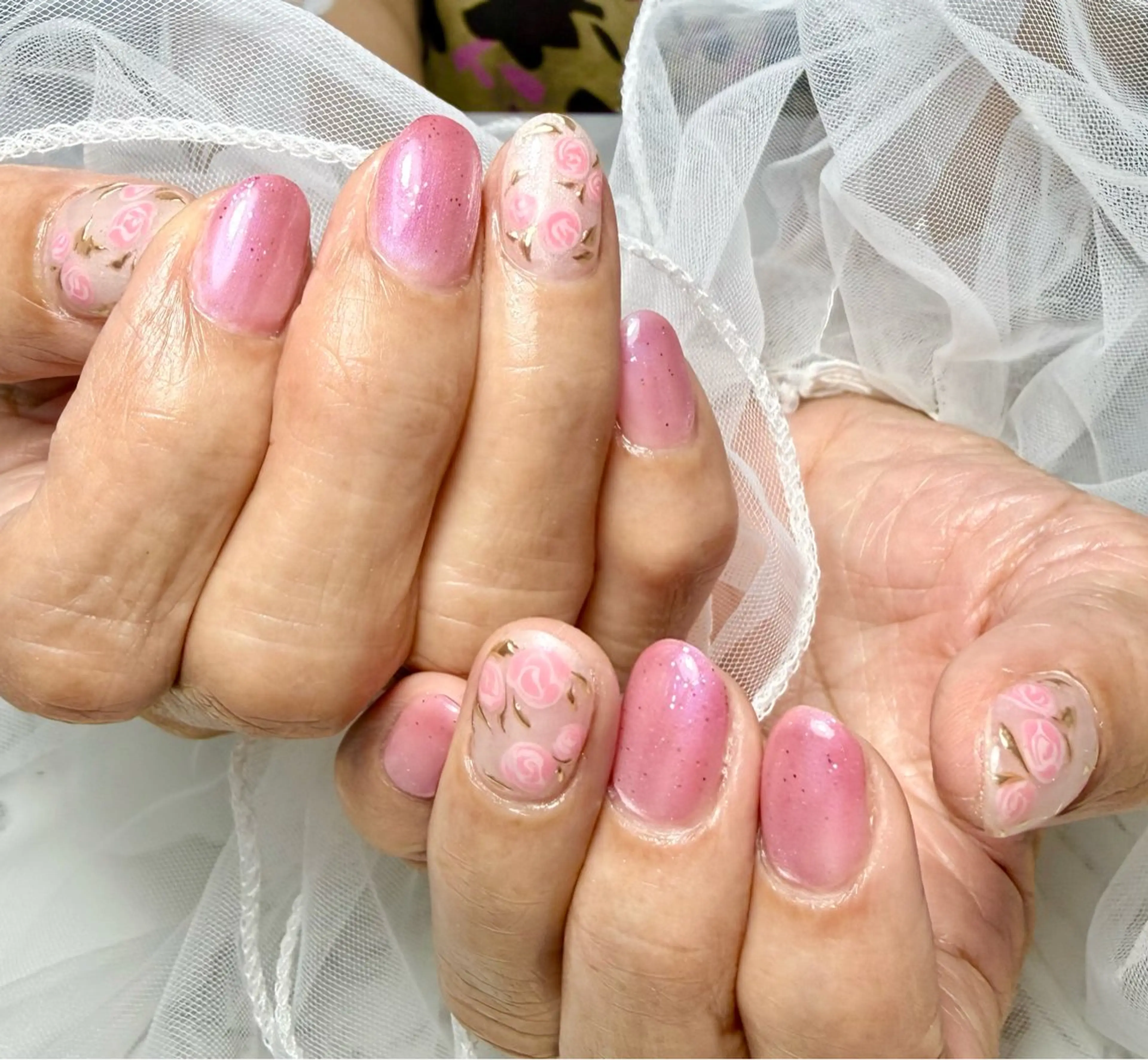 ネイル アートネイル チークネイル フラッシュネイル フラッシュマグ フレンチネイル Mai’s nailのネイルデザイン