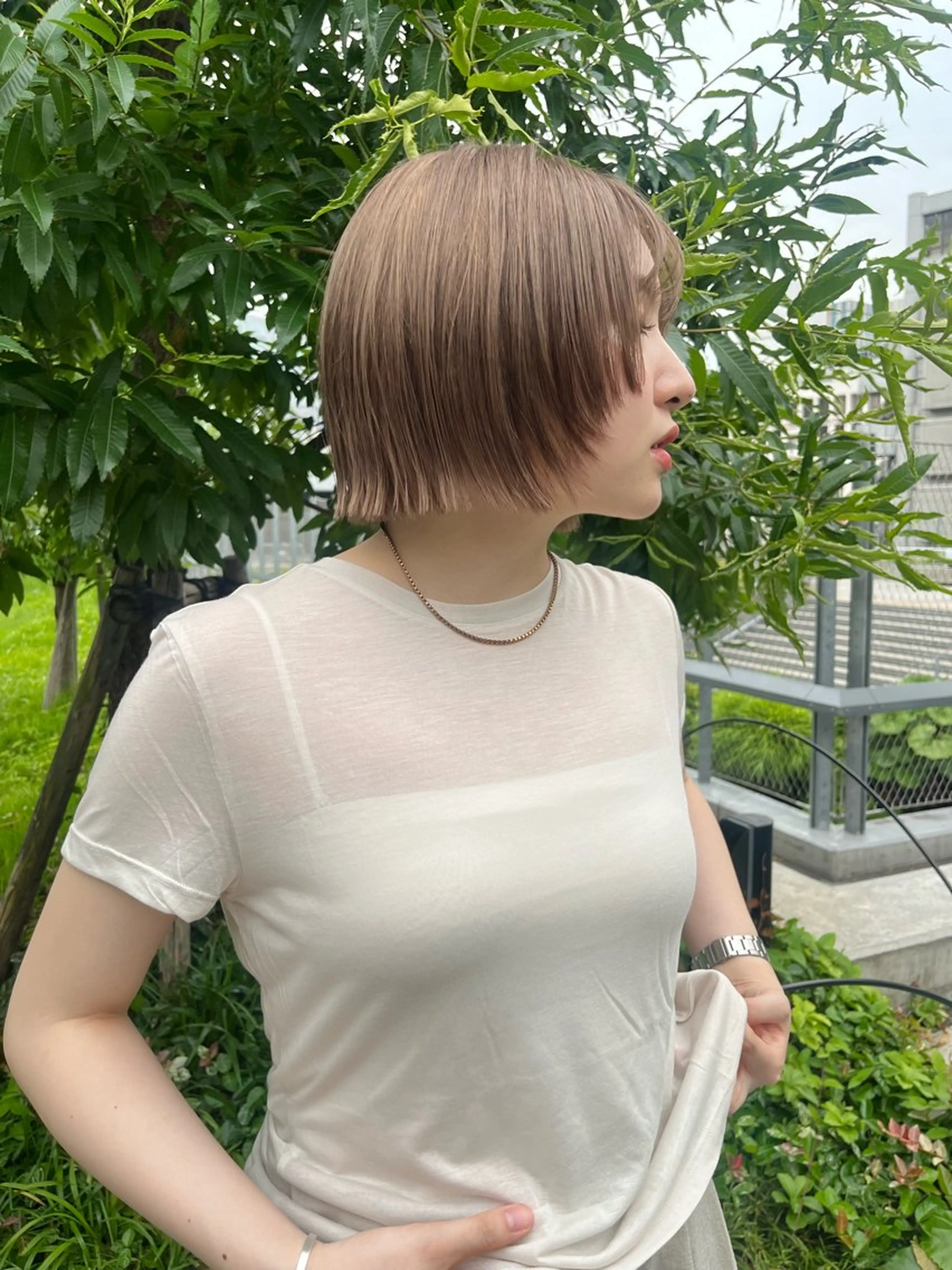 カラー ヘアカラー ひなこ♡艶カラー/ ベージュ🤍透明感のヘアスタイル