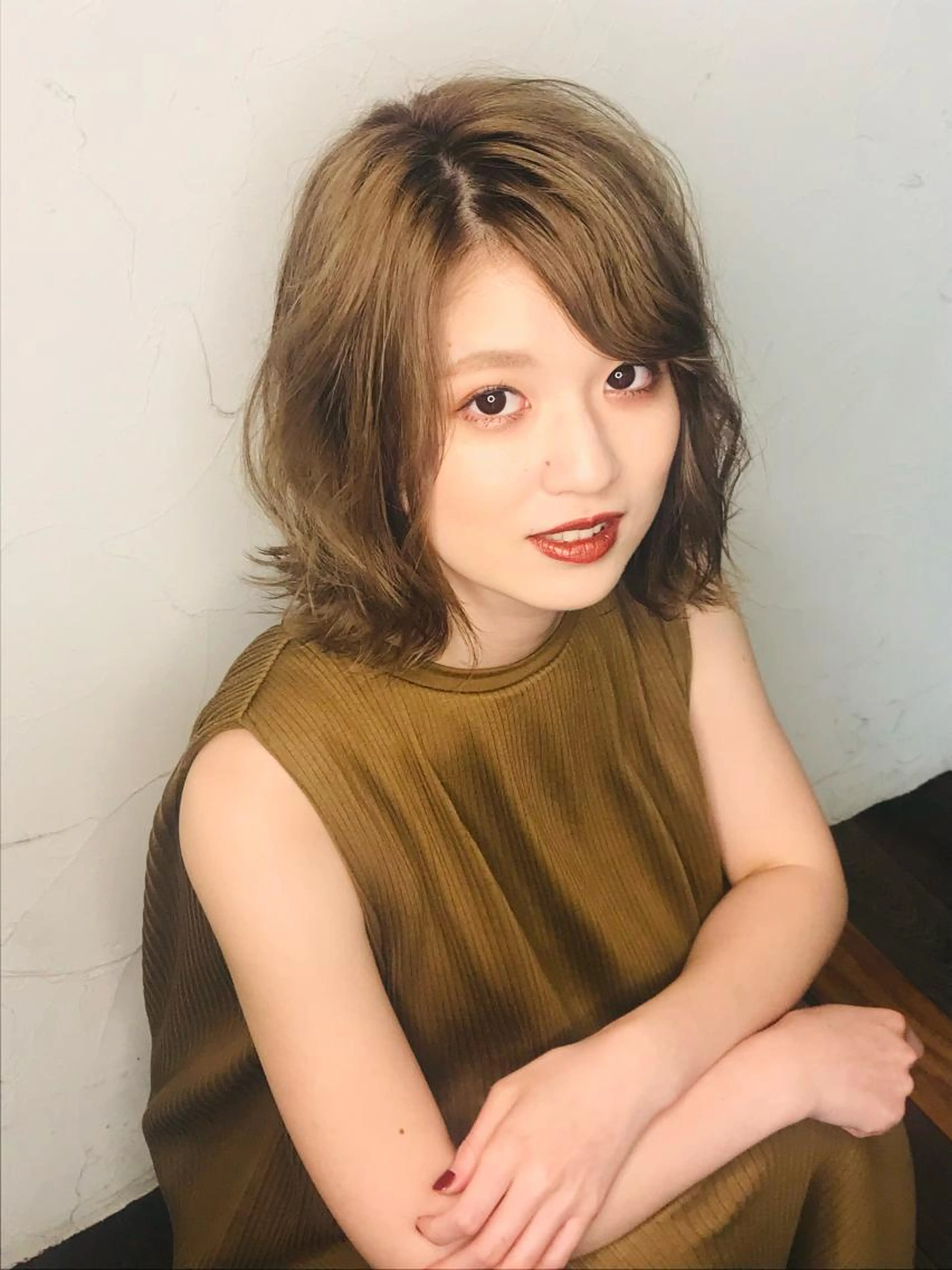 カット+カラー+髪質改善 フローディアトリートメントの写真