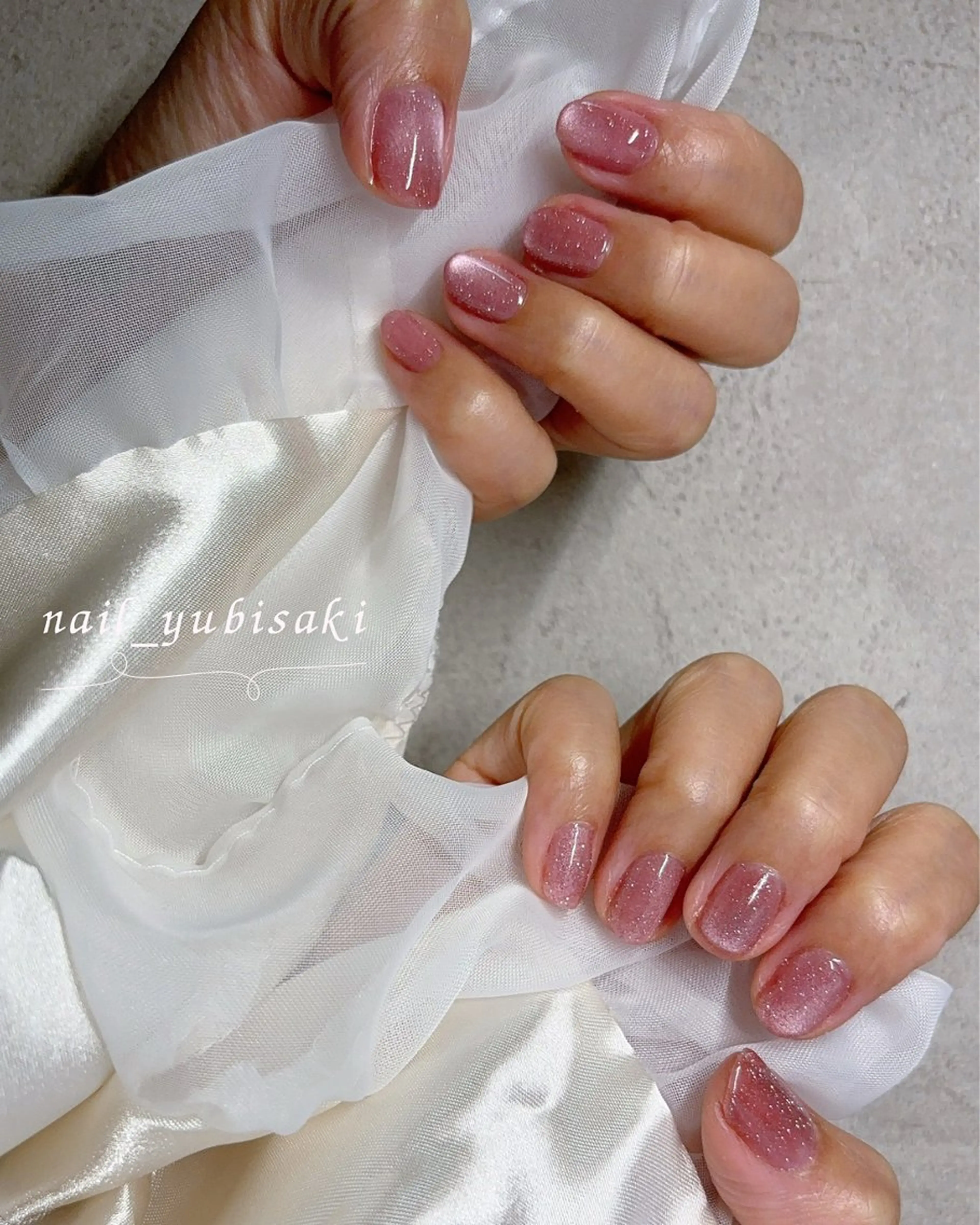 ネイル ジェルネイル マグネットネイル ピンク シンプルネイル ゆう .のネイルデザイン