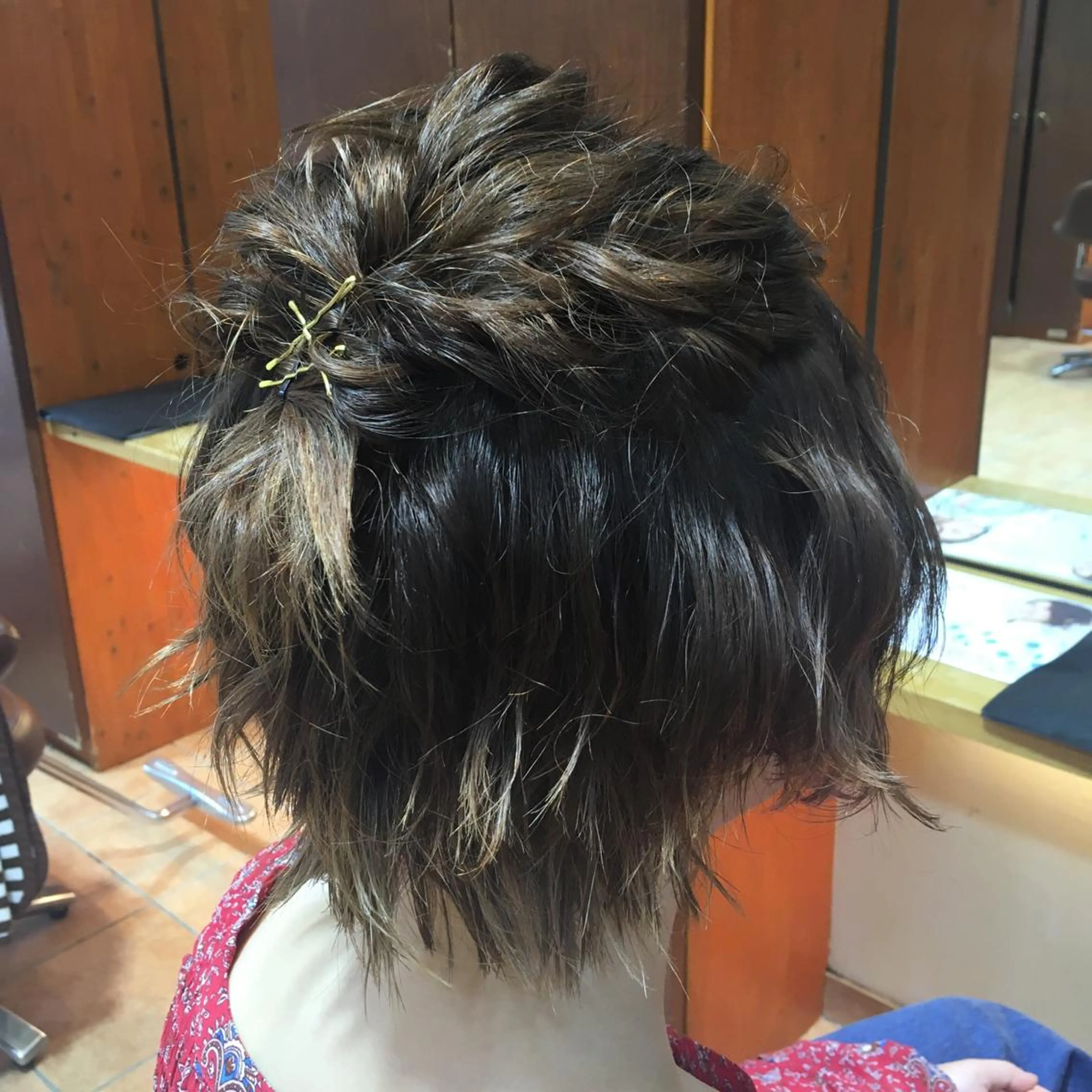 ショート ヘアアレンジ ハーフアップ ショートヘア ✨🌿大人可愛い愛さ れhair🌿✨松本のヘアスタイル