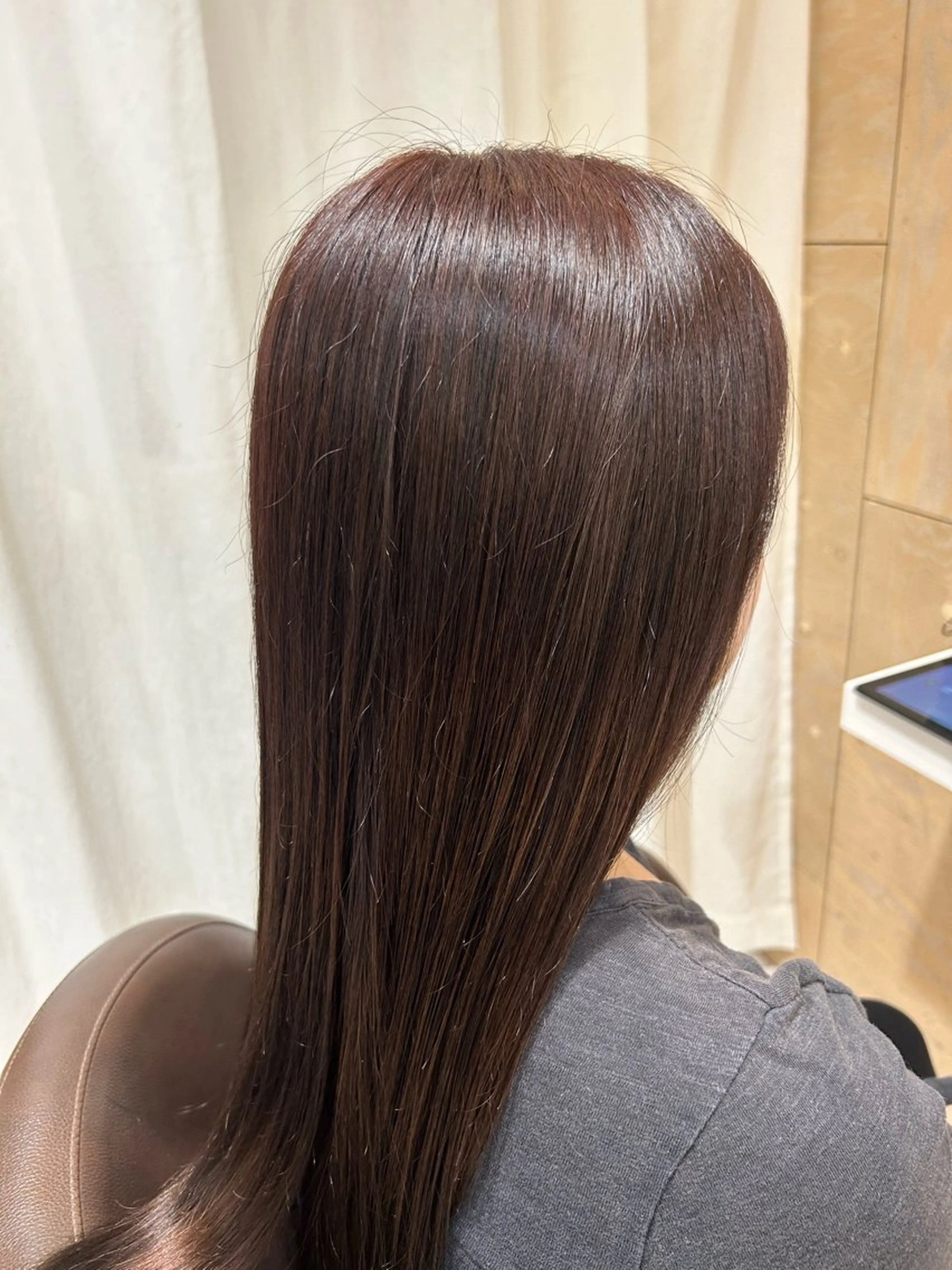 ロング カラー ブラウンカラー オーガニックカラー ピンクカラー ピンクブラウン 前田 瞳のヘアスタイル