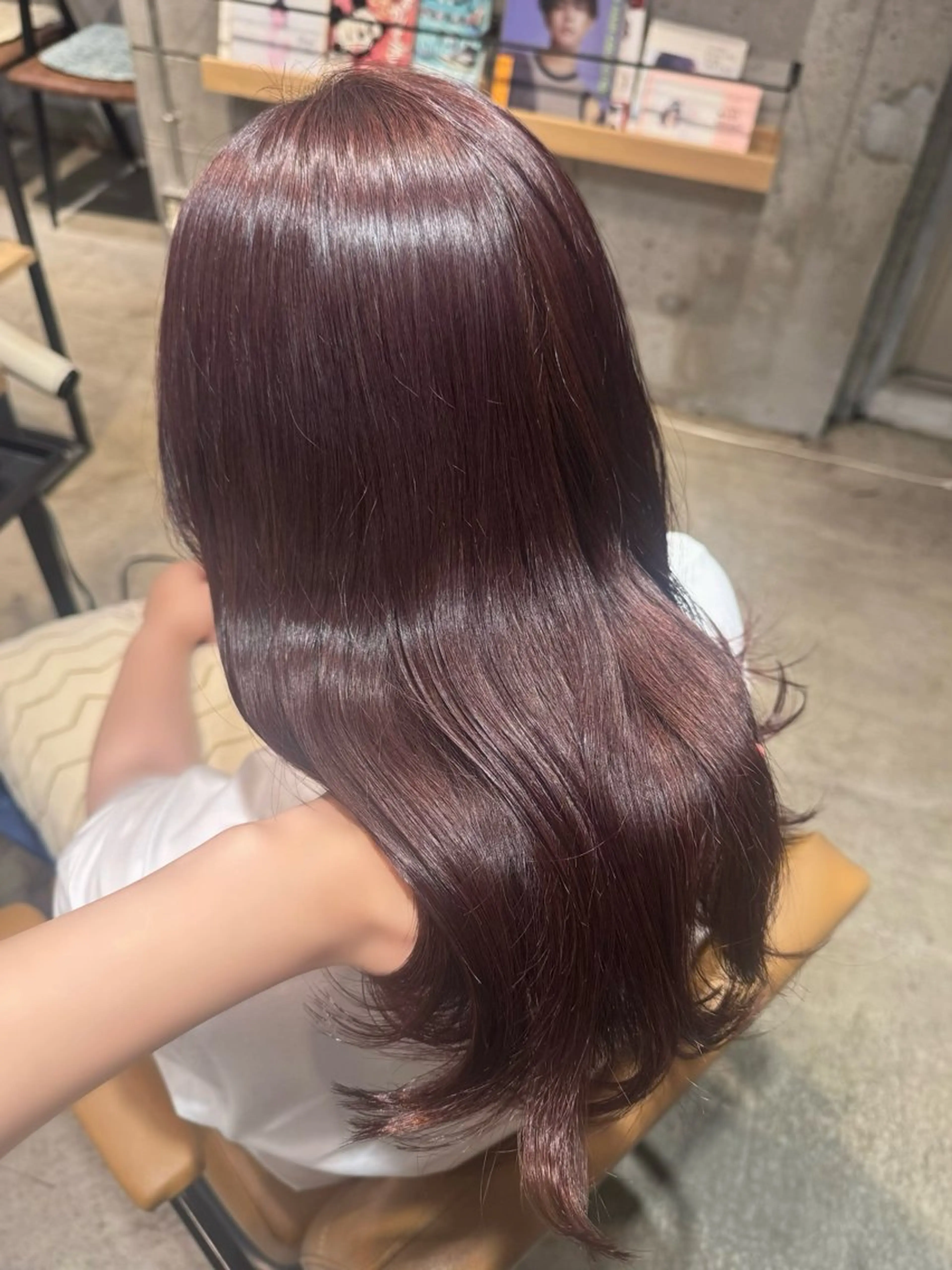 ロング カラー ヘアアレンジ ブラウンカラー ピンクカラー ピンクブラウン カット ヘアカラー トリートメント ヘッドスパ 顔まわり/艶カラー/ 🤎himari🤎のヘアスタイル