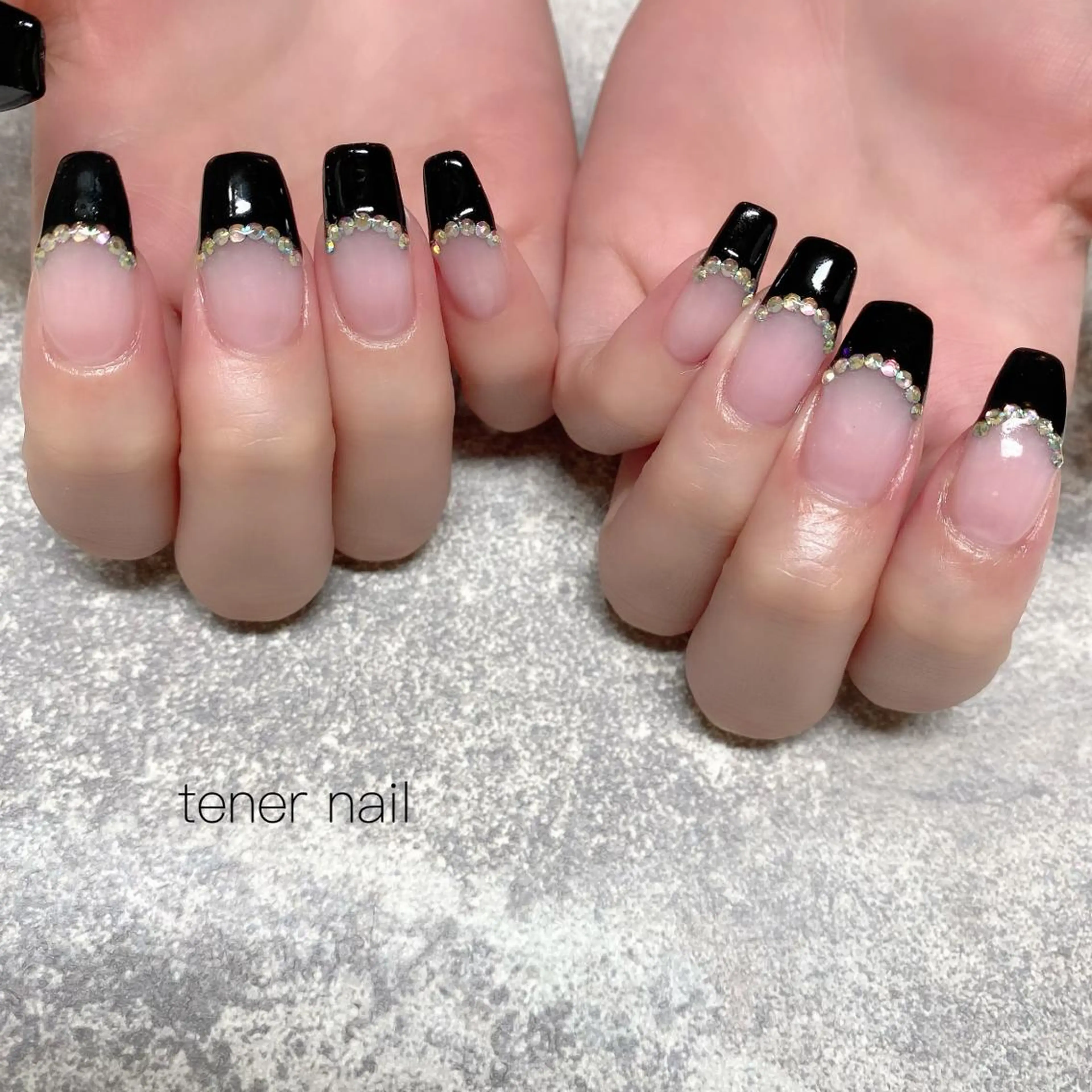 ネイル オーロラネイル フレンチネイル ストーンネイル テネルネイル tener nailのネイルデザイン