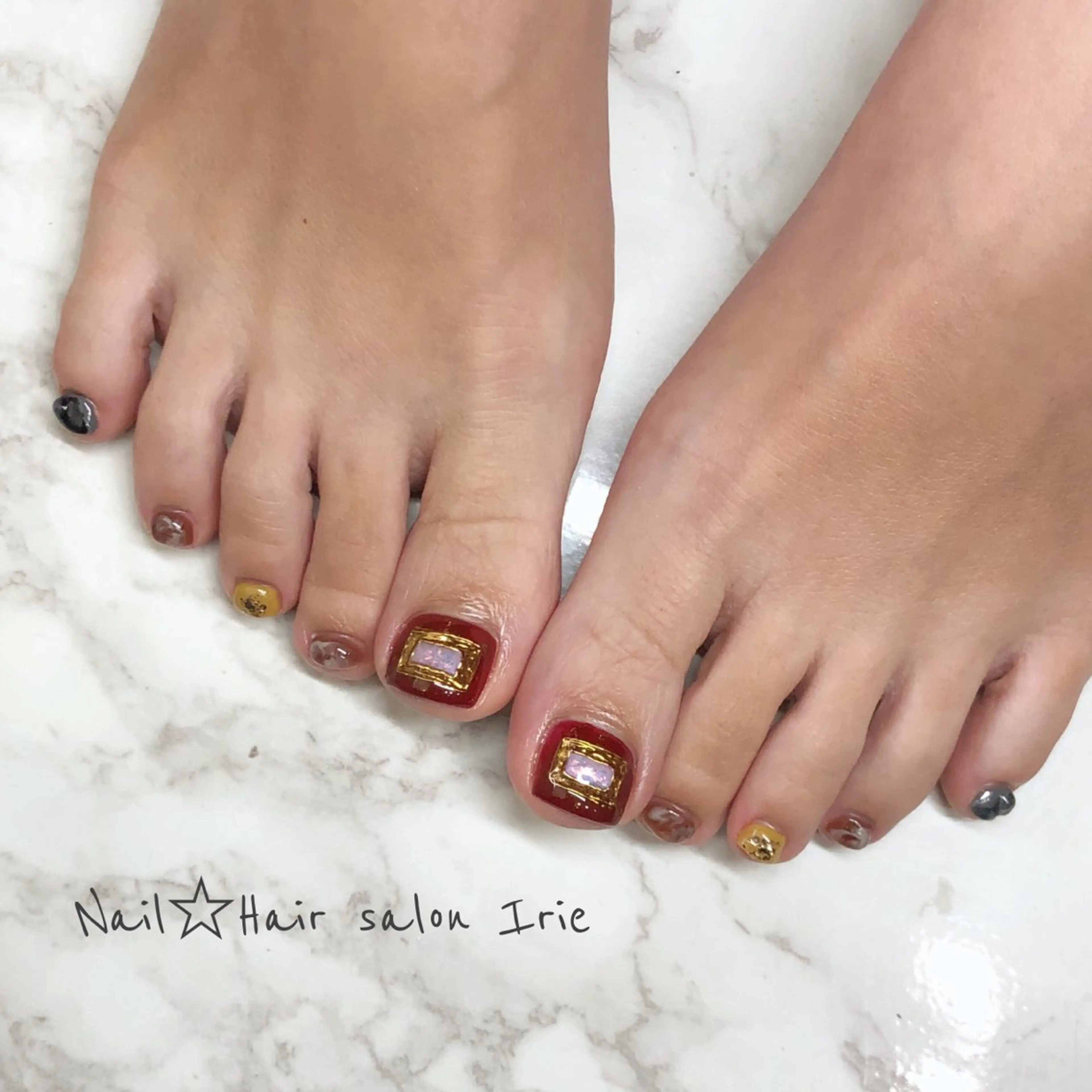 ネイル フットネイル Hair salon Irie所属・與儀 知佳のネイルデザイン
