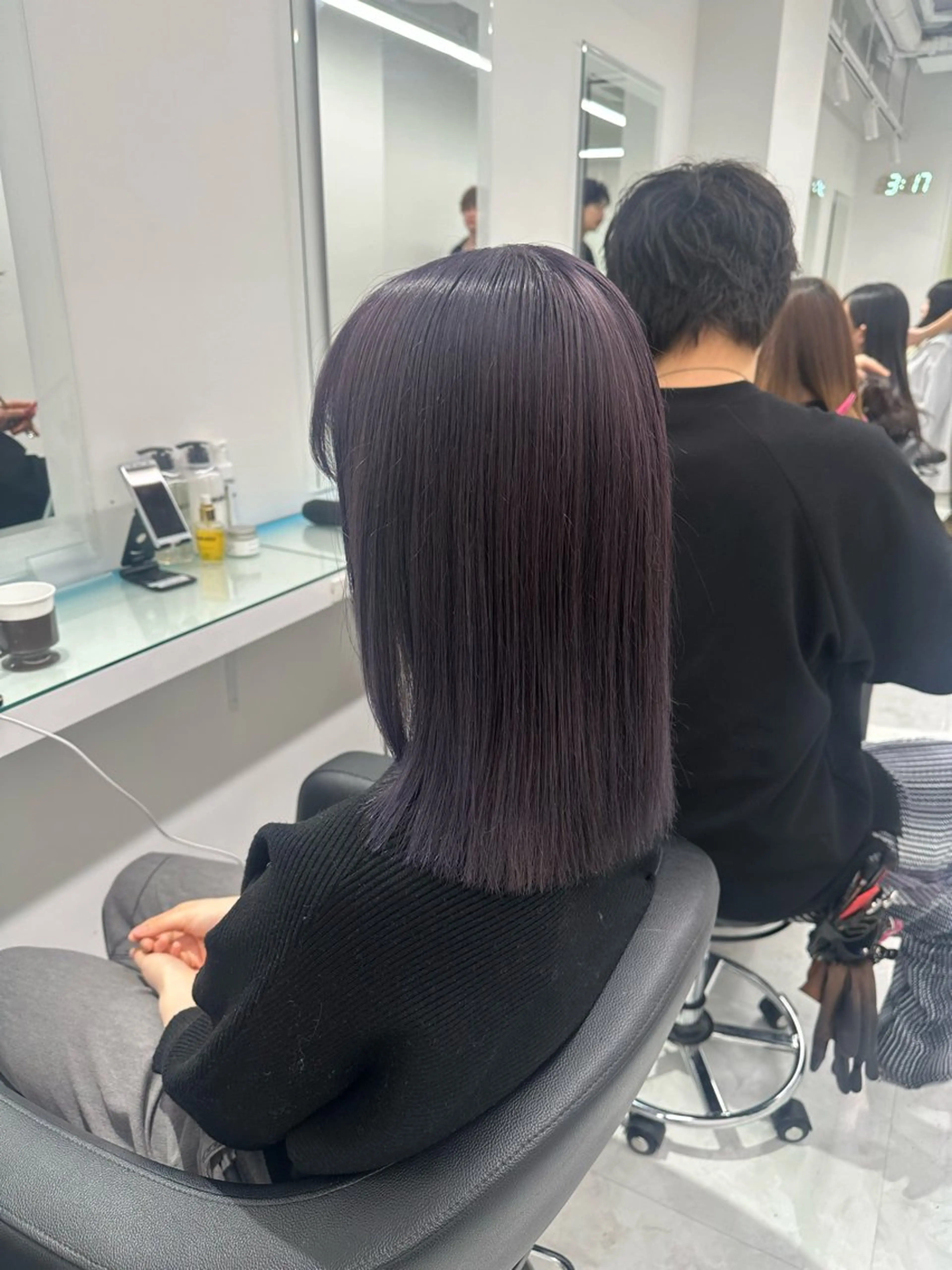 セミロング カラー ヘアカラー トリートメント ヘッドスパ ヘアセット ❄最強かわいいカラー ❄️MINA❄️のヘアスタイル