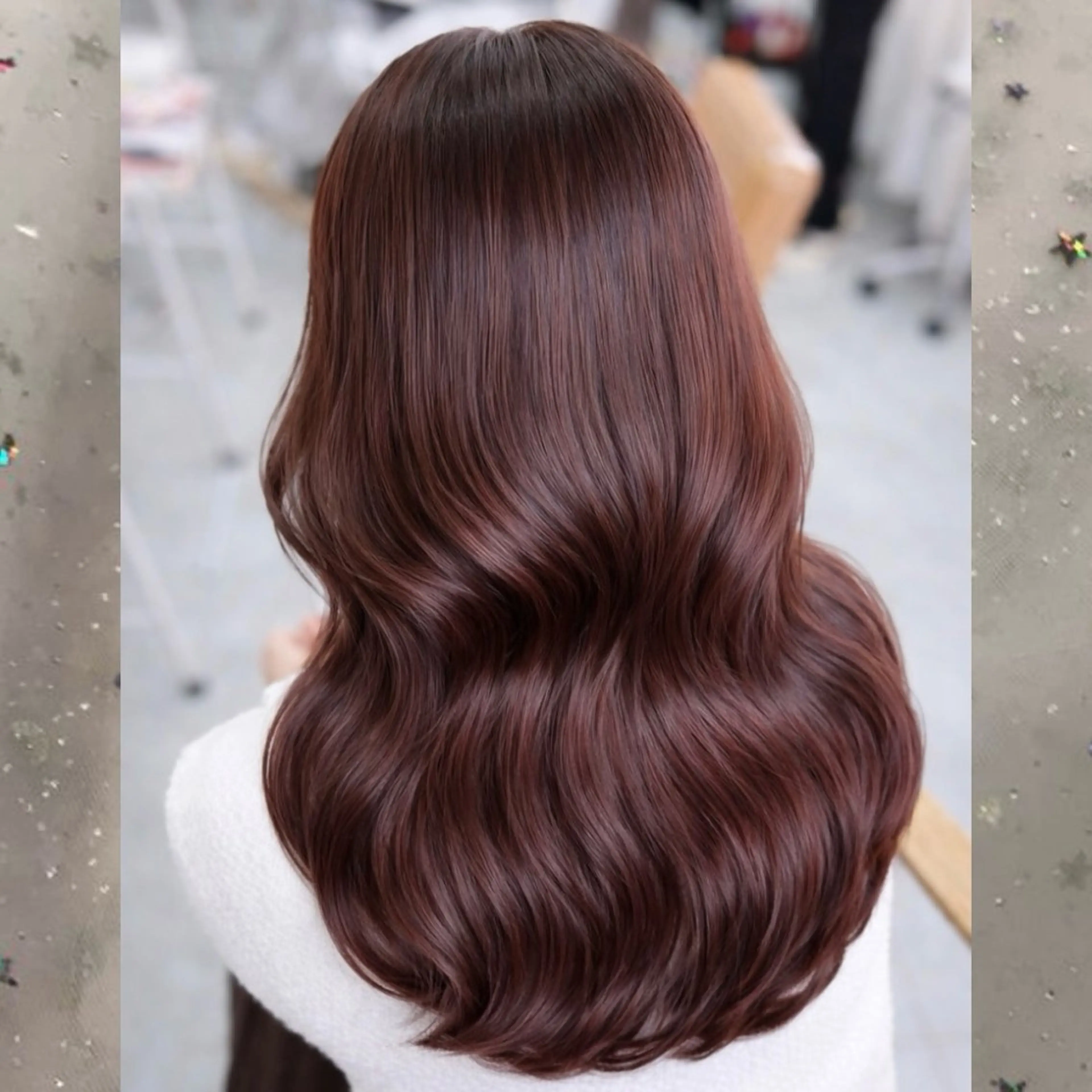 ミディアム チョコレートブラウン ☘️中明度カラー/ 縮毛矯正ナミ☘️のヘアスタイル