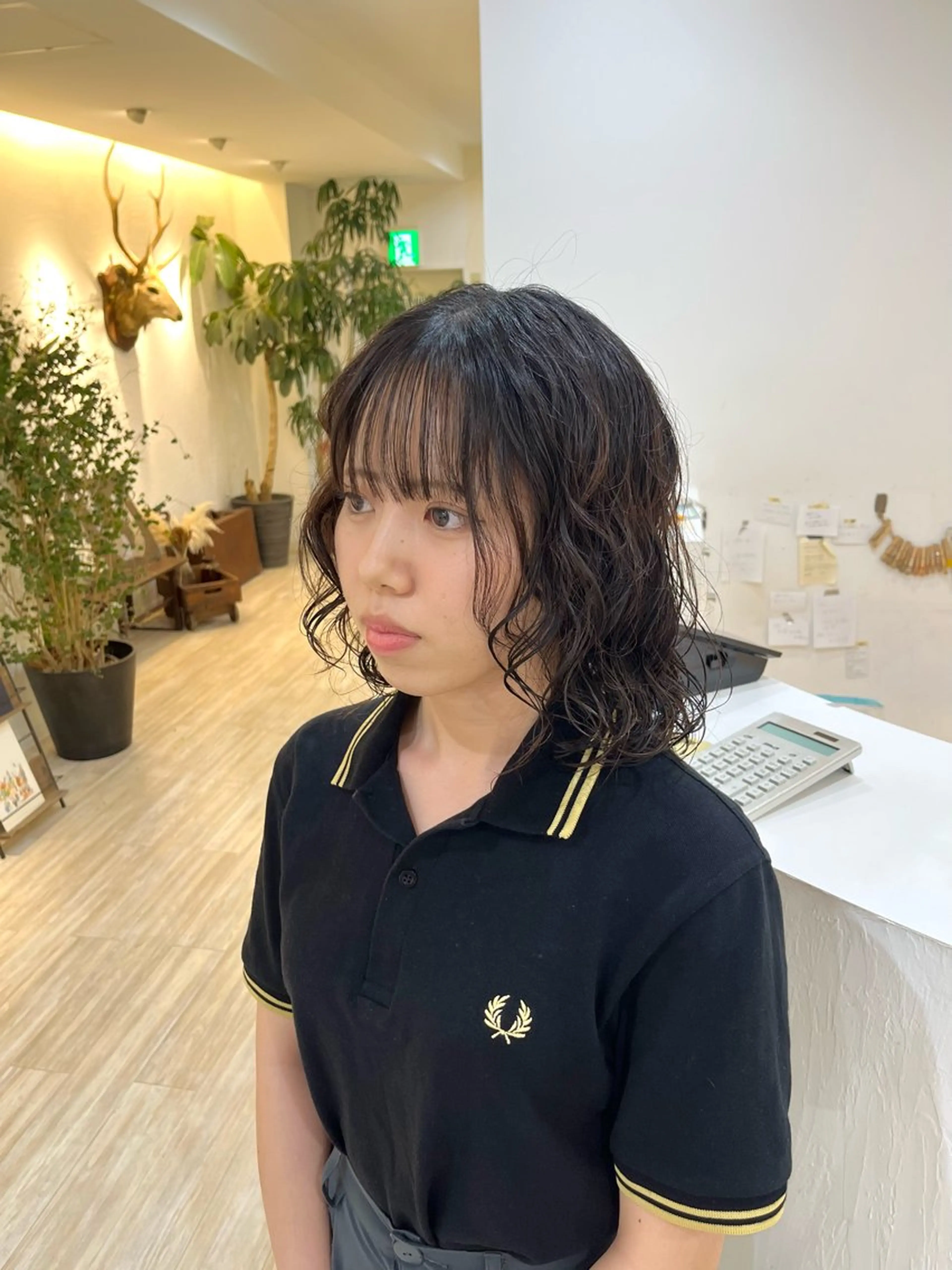 パーマ カット パーマ トリートメント つぼみ/パーマ ／レイヤー／ボブのヘアスタイル