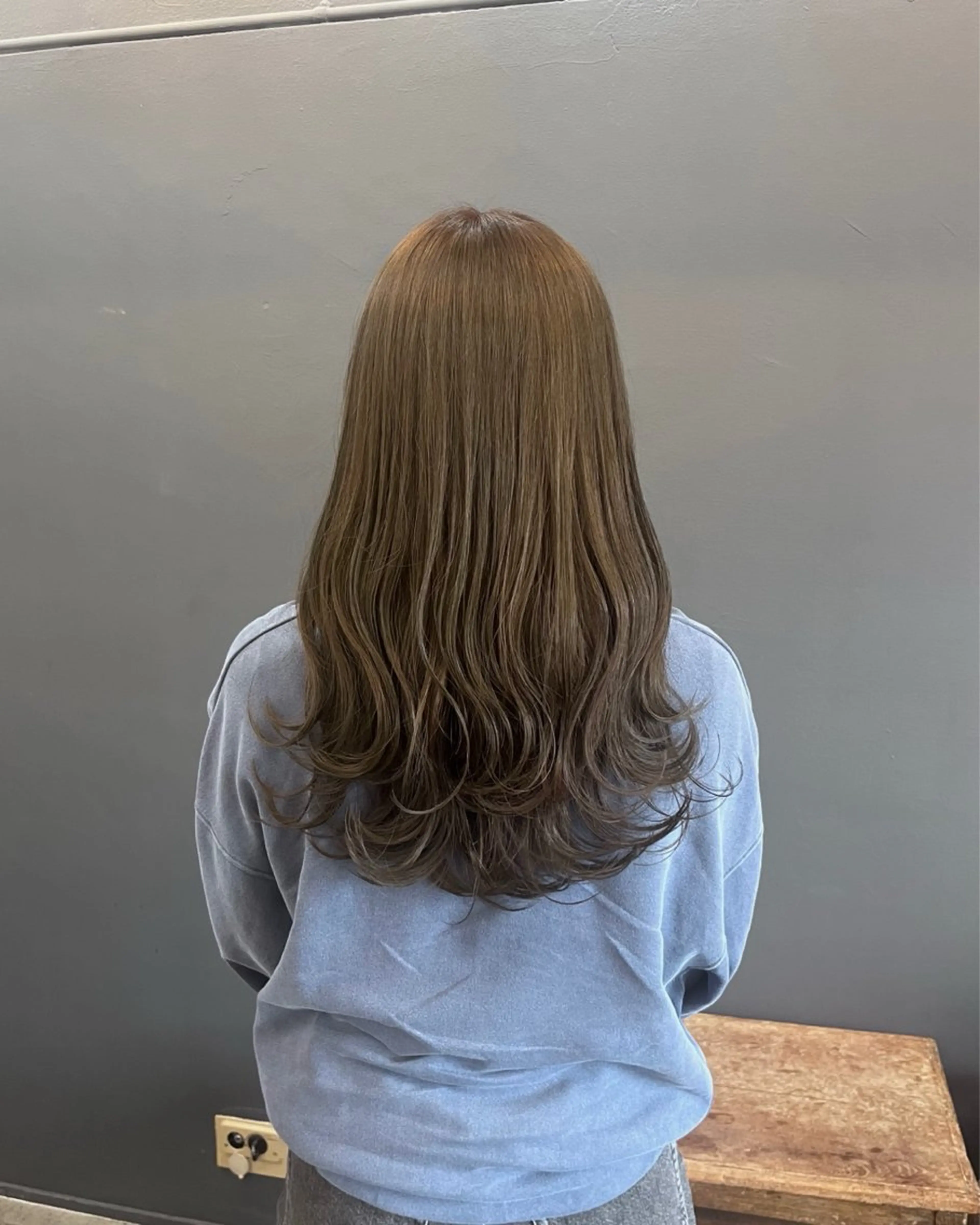 ロング カラー カット ヘアカラー 暗髪とオリーブ🌿 渡辺拓人のヘアスタイル