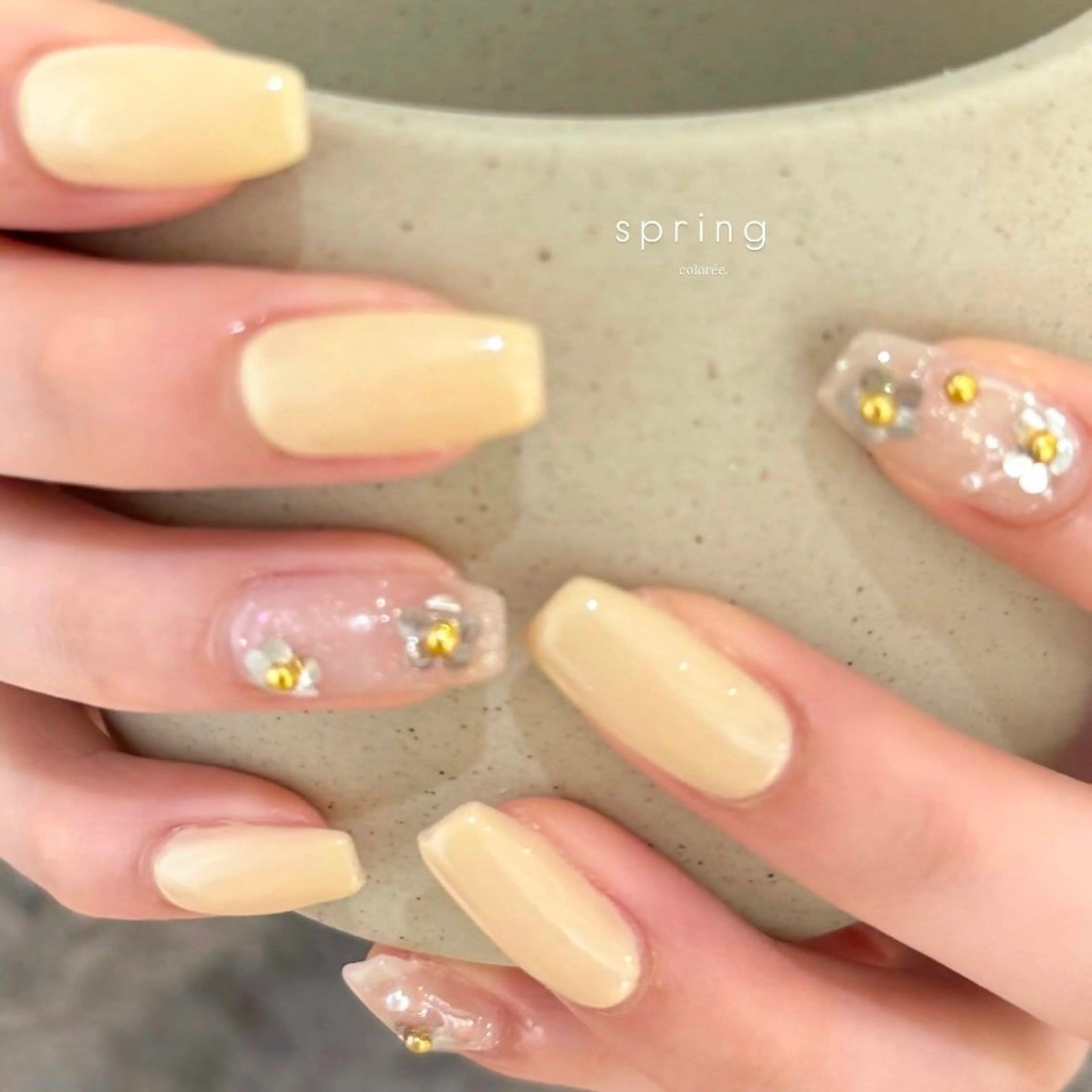 【当日限定】【10本長さだし】🌸埋め込み🌸お花·シンプルデザイン(オフなし)¥7980→¥4980の写真