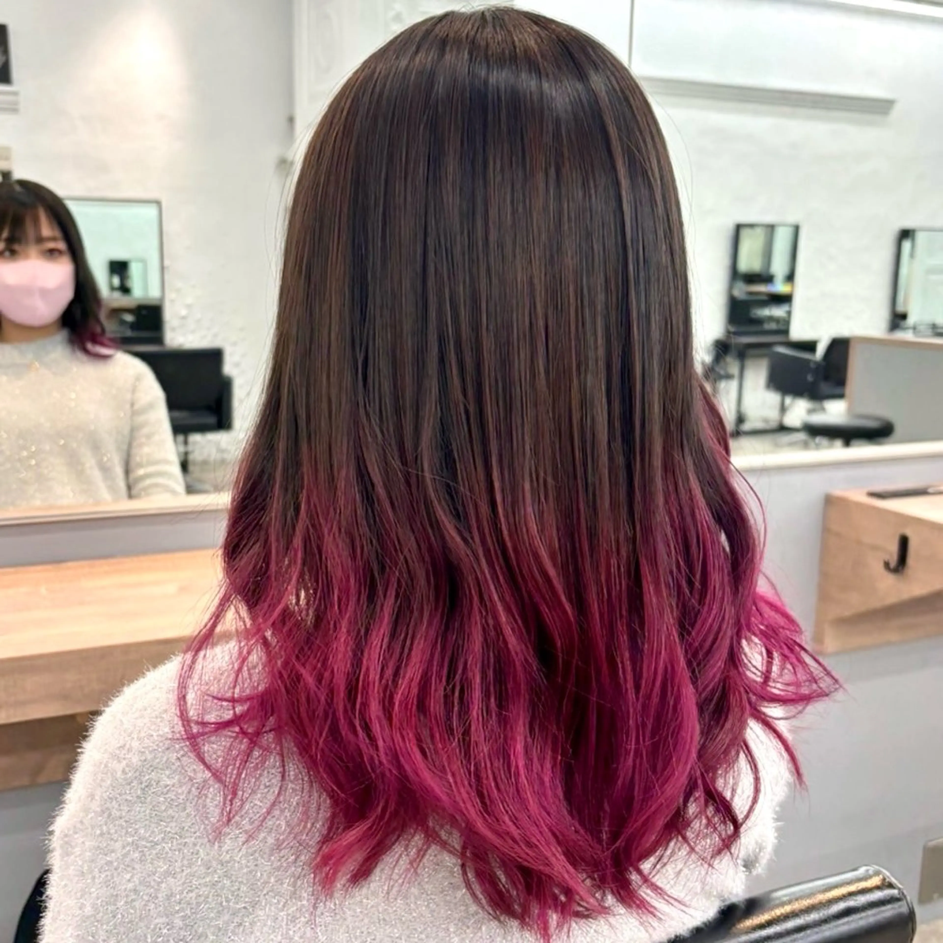 セミロング カラー ヘアアレンジ グラデーションカラー 暖色/ショート/ボブ /hana🌸のヘアスタイル