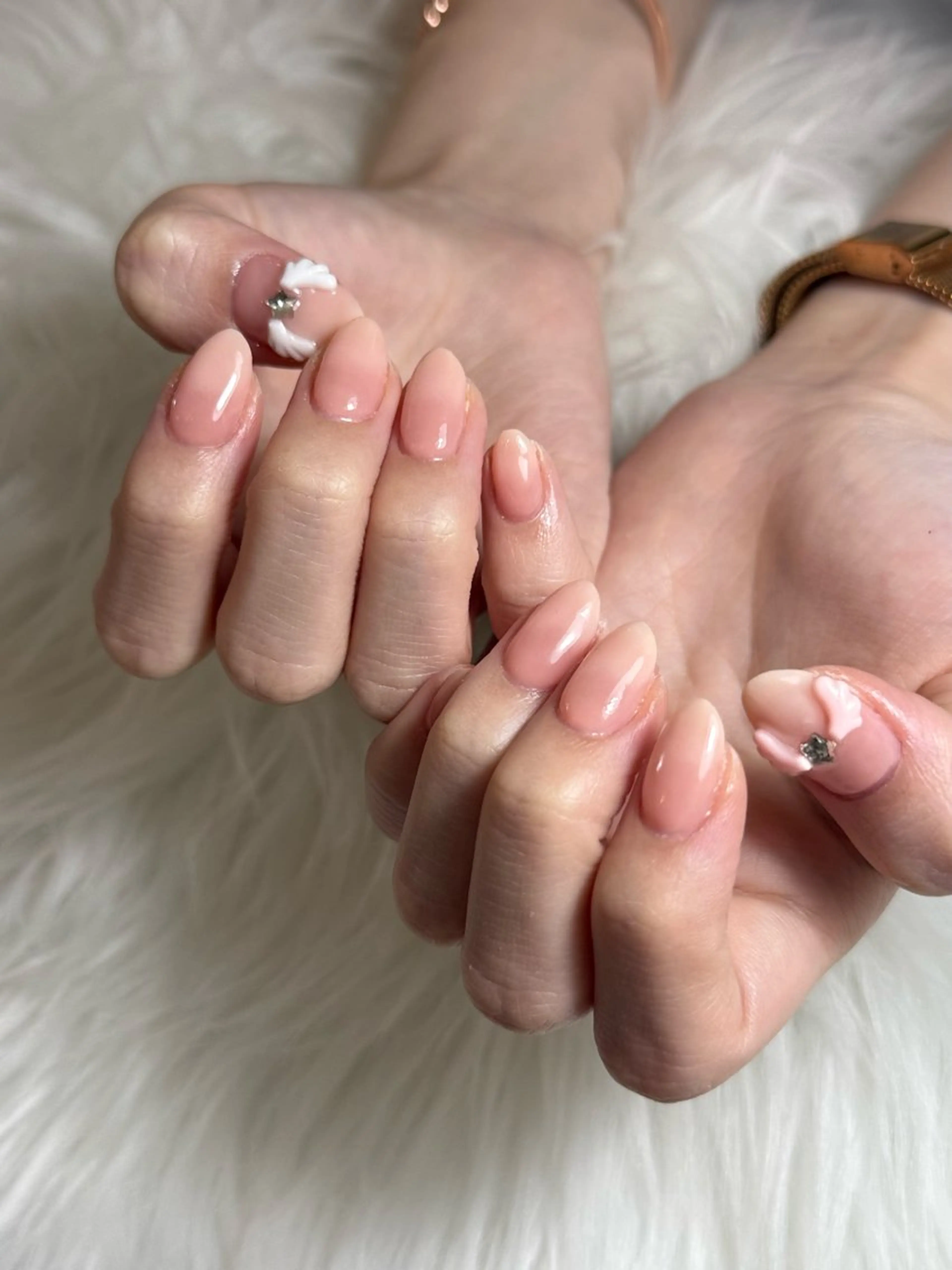 ネイル アートネイル フラワーネイル フレンチネイル ジェルネイル グラデーション ハンドネイル Ryu Nail NekoChanのネイルデザイン