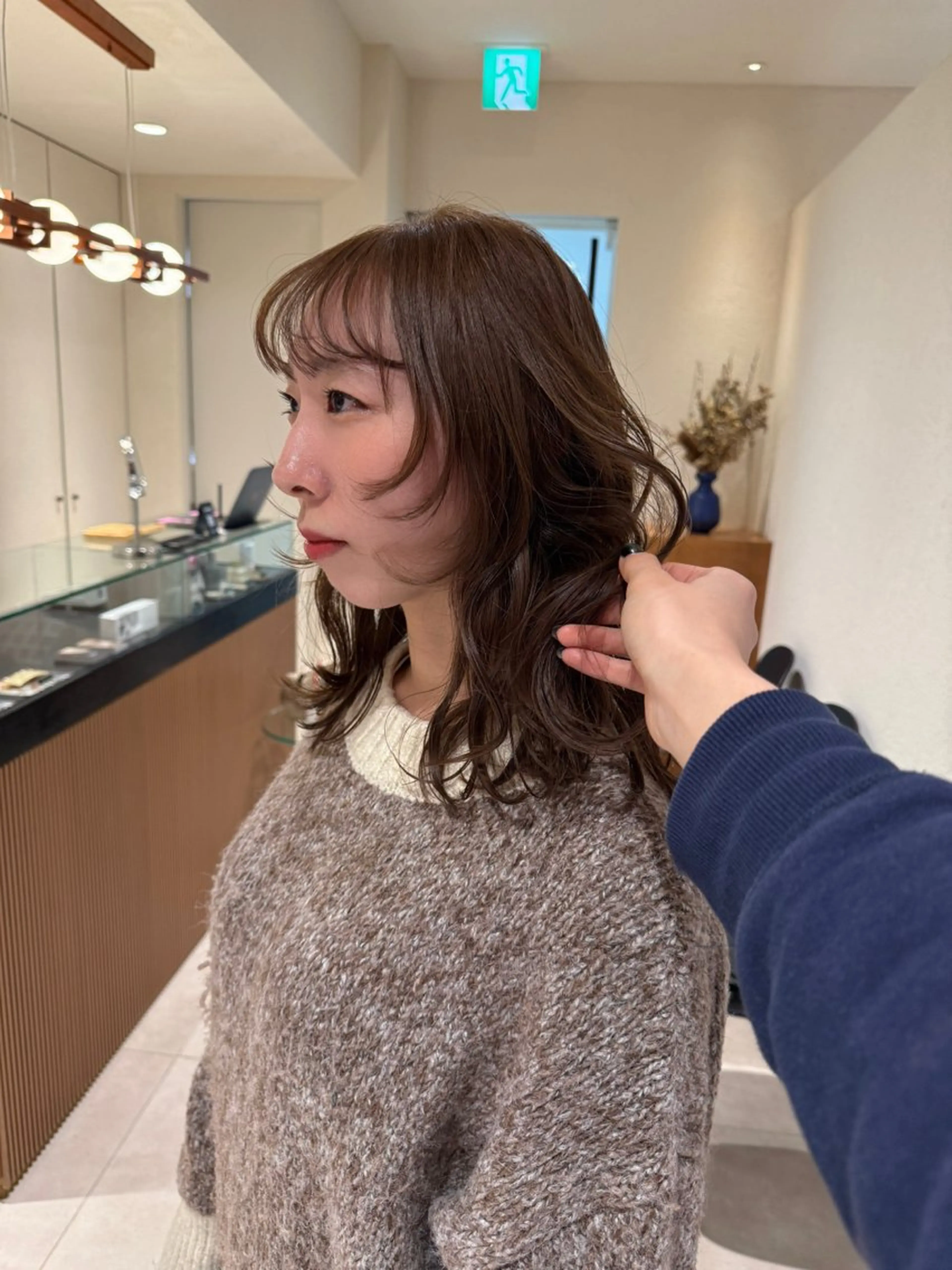 ミディアム カラー 酸性ストレート/ ちさとのヘアスタイル