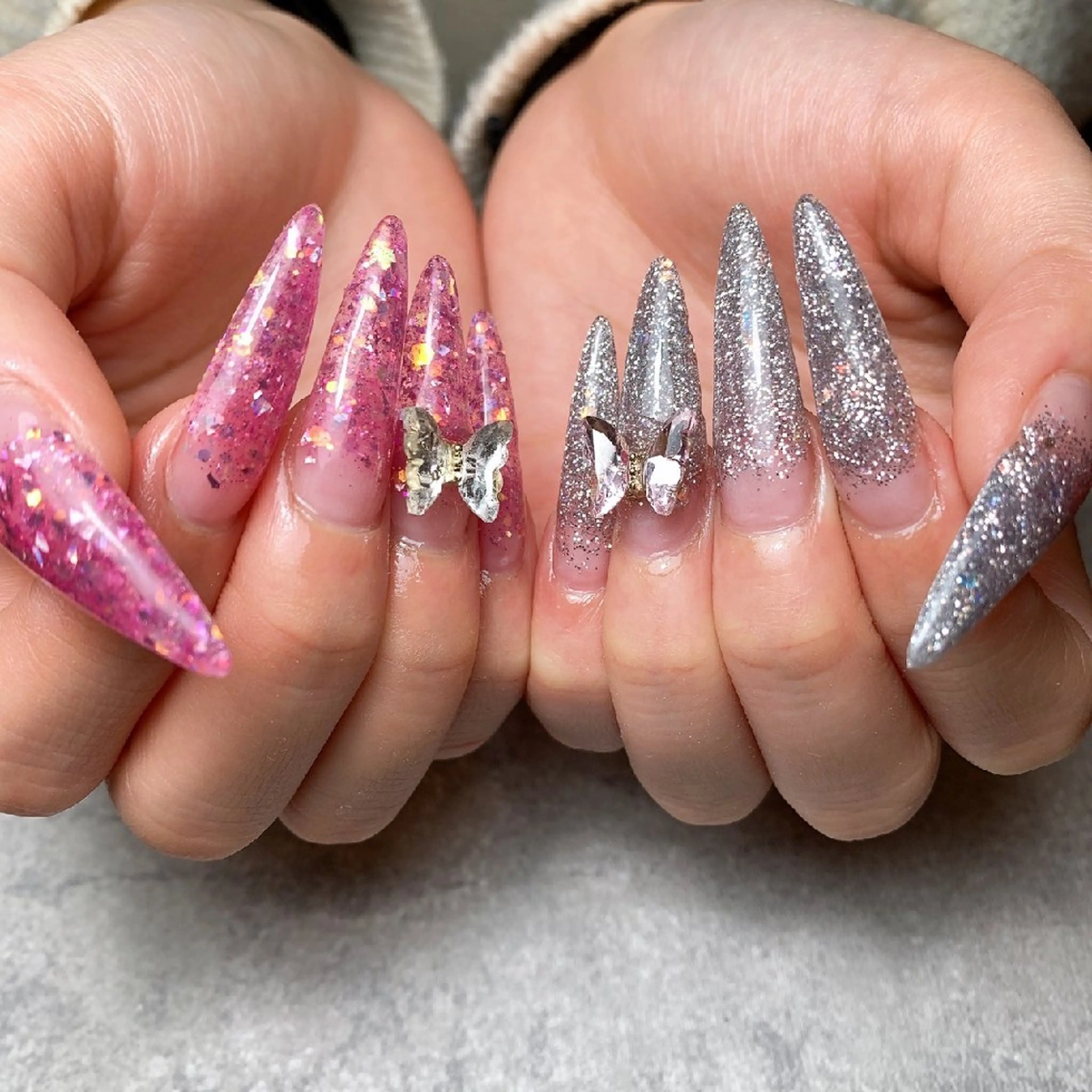 期間限定!１０本長さだしラメグラスカルプ💅の写真