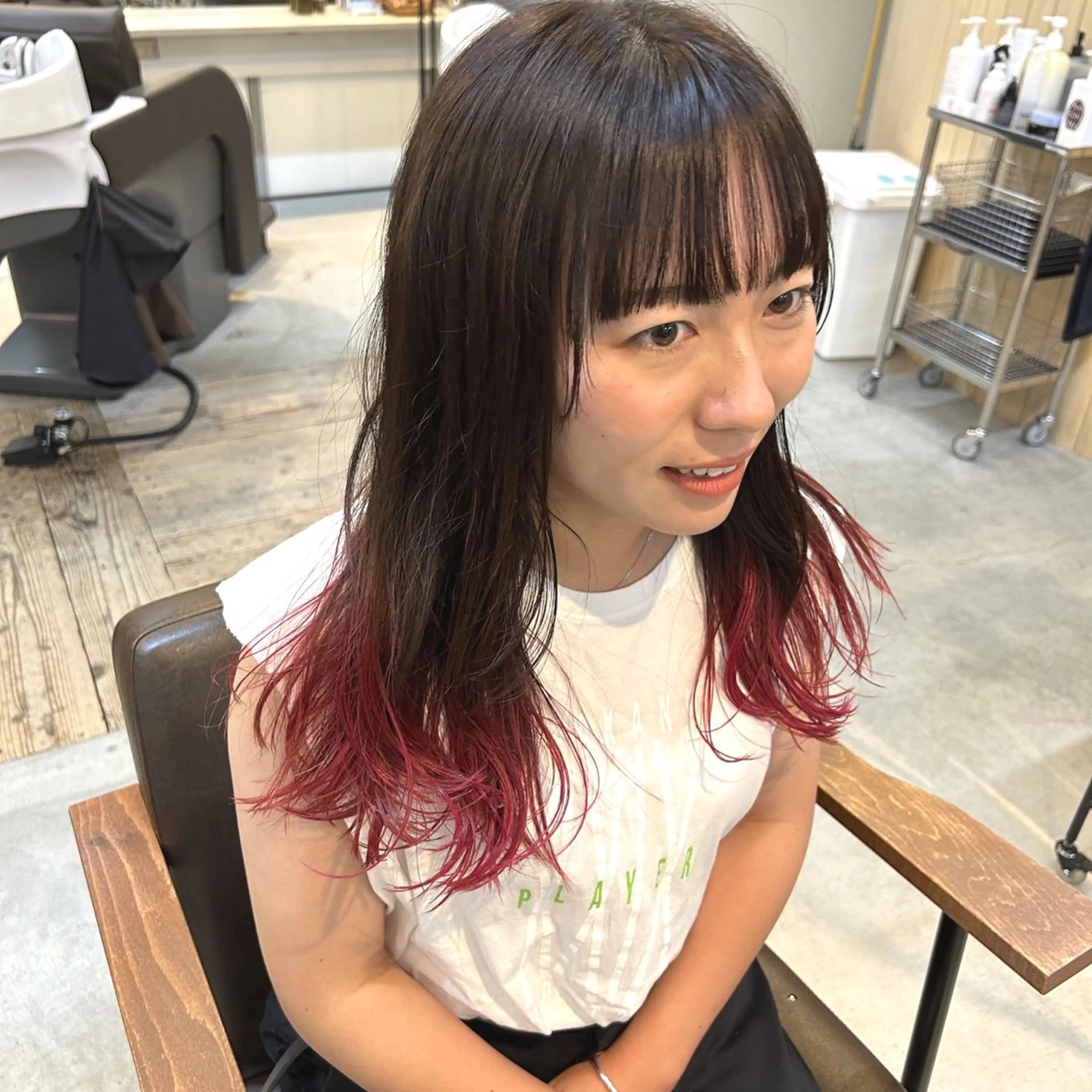セミロング カット ヘアカラー 綿貫 美雪のヘアスタイル