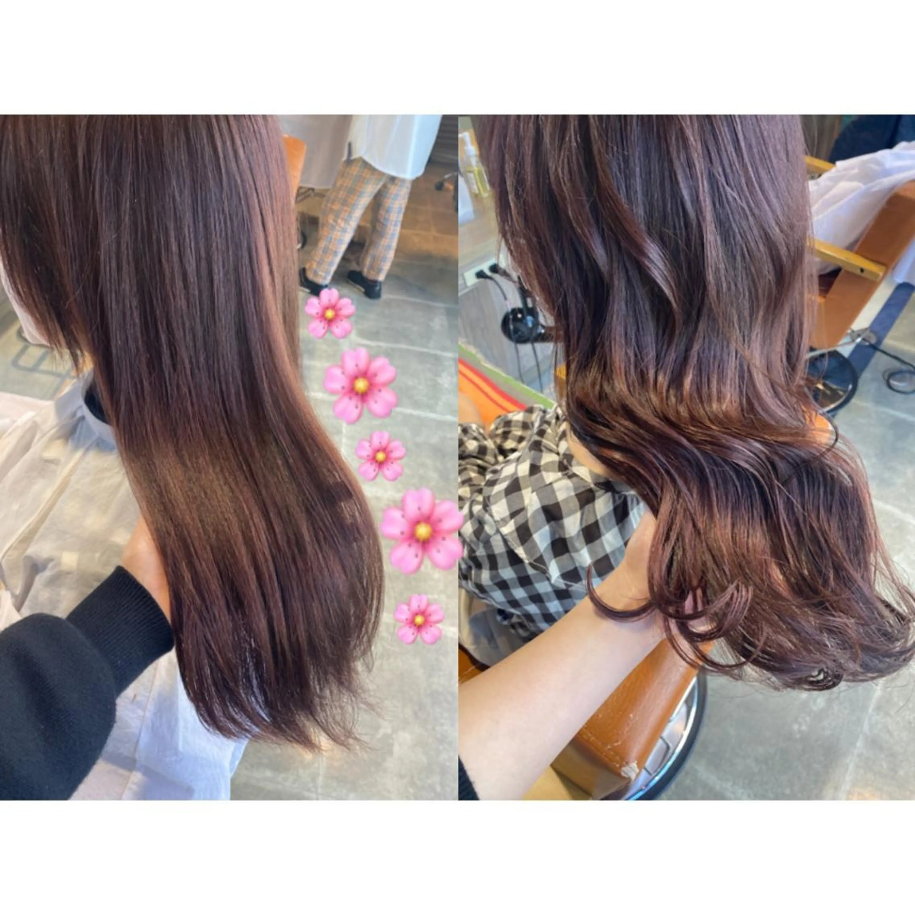 カラー ブリーチ ブラウンカラー ブリーチなしカラー ピンクカラー カット トリートメント 🐻結んで可愛い hair EMI🐻のヘアスタイル