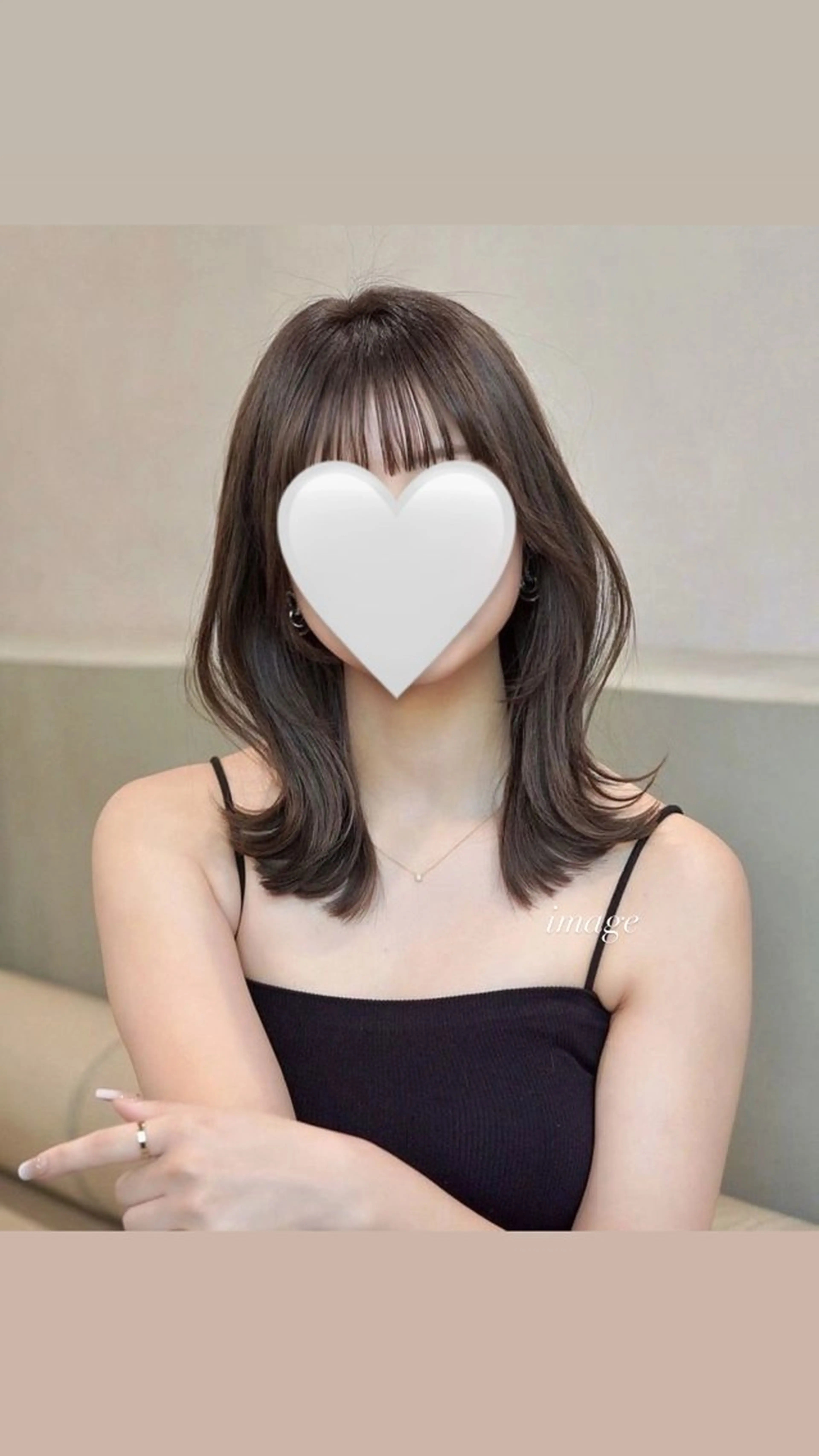 ミディアム くびれヘア くびれレイヤー レイヤーカット ワンホン韓国風レイヤ ー/表参道/みづきのヘアスタイル