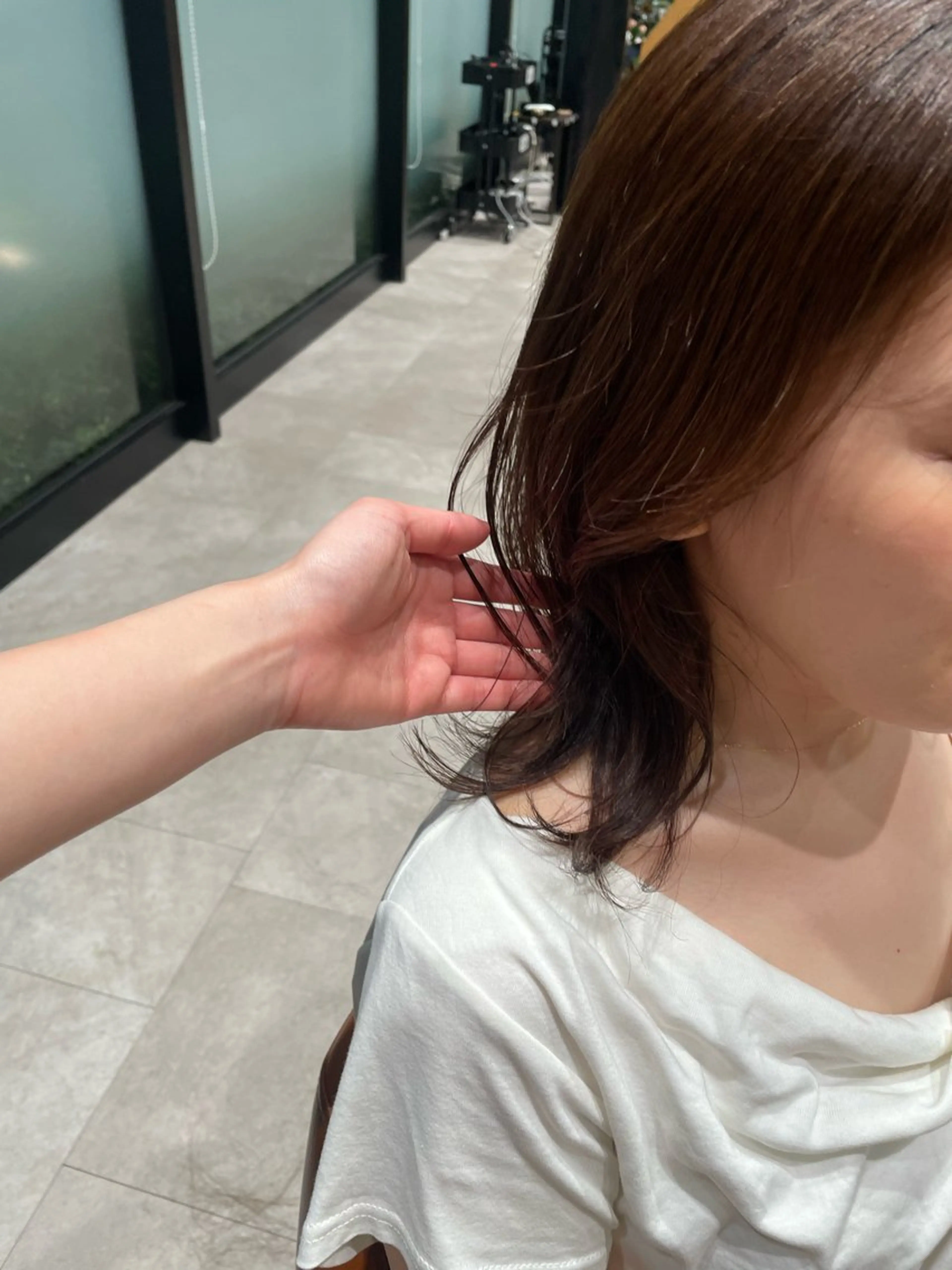 ミディアム くびれヘア 安藤萌栞 /カットモデル募集のヘアスタイル