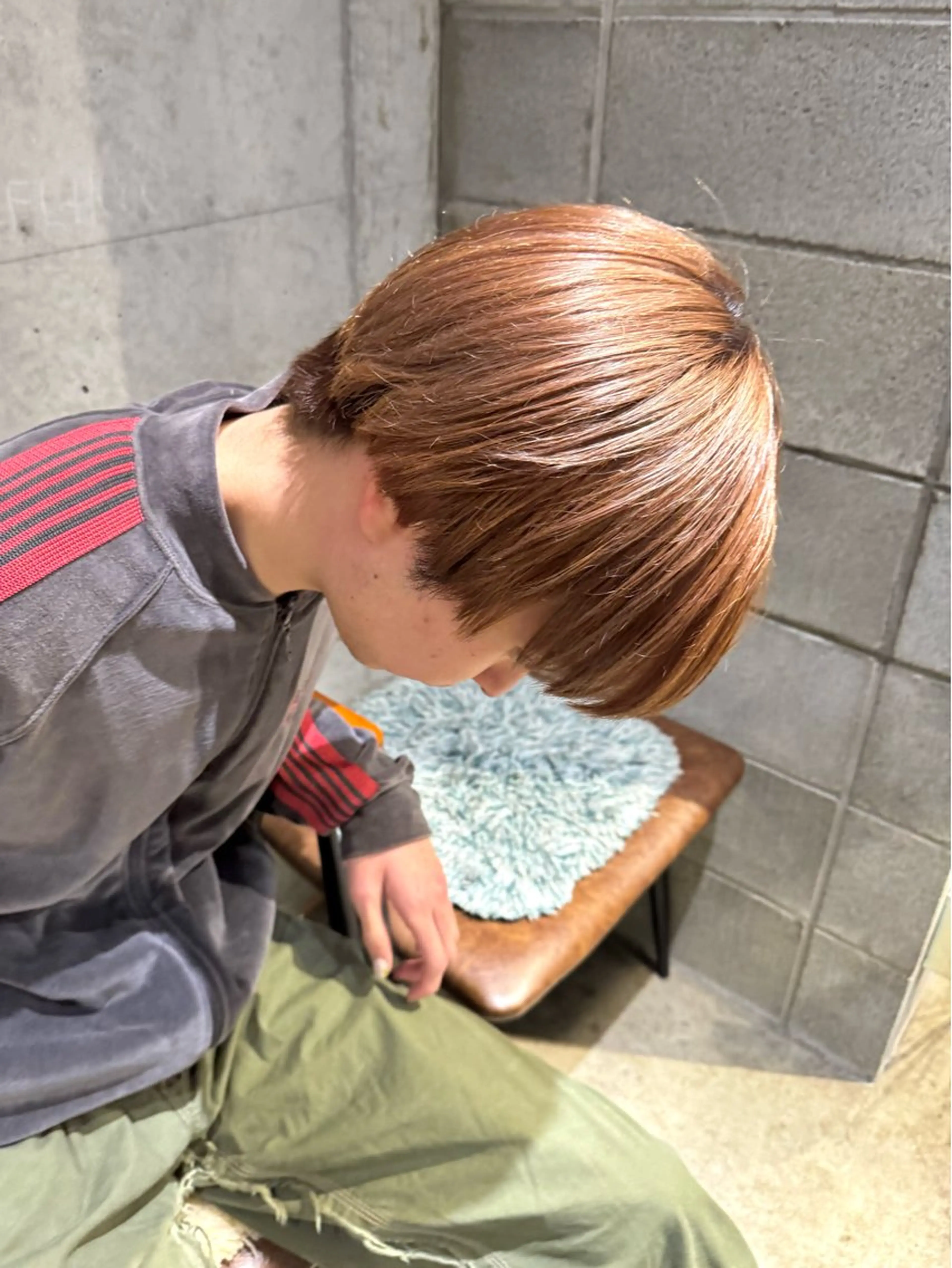 カラー ヘアアレンジ メンズ カット ヘアカラー トリートメント ヘッドスパ 顔まわり/艶カラー/ 🤎himari🤎のヘアスタイル