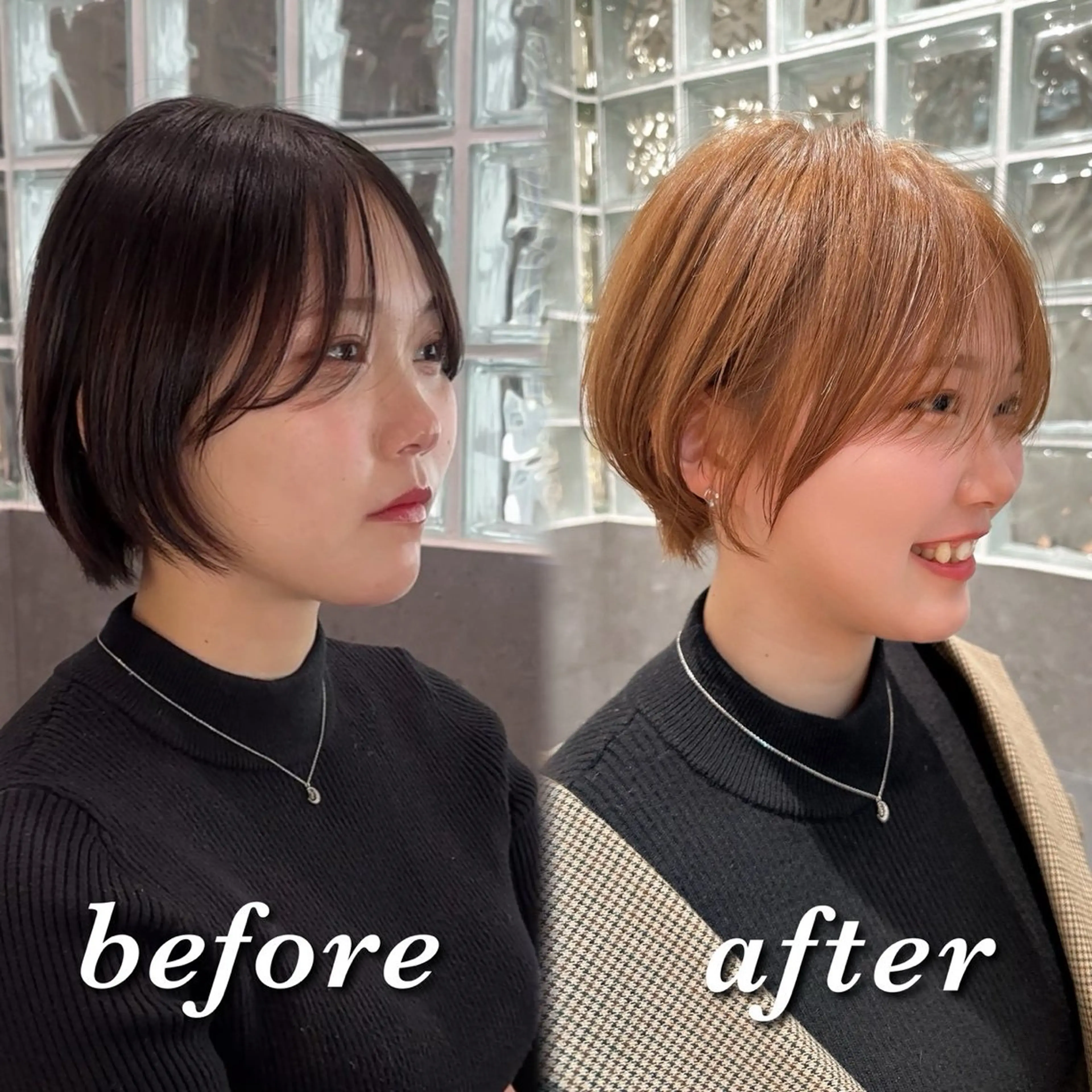 ショート カット ヘアカラー トリートメント Lond roseのヘアスタイル