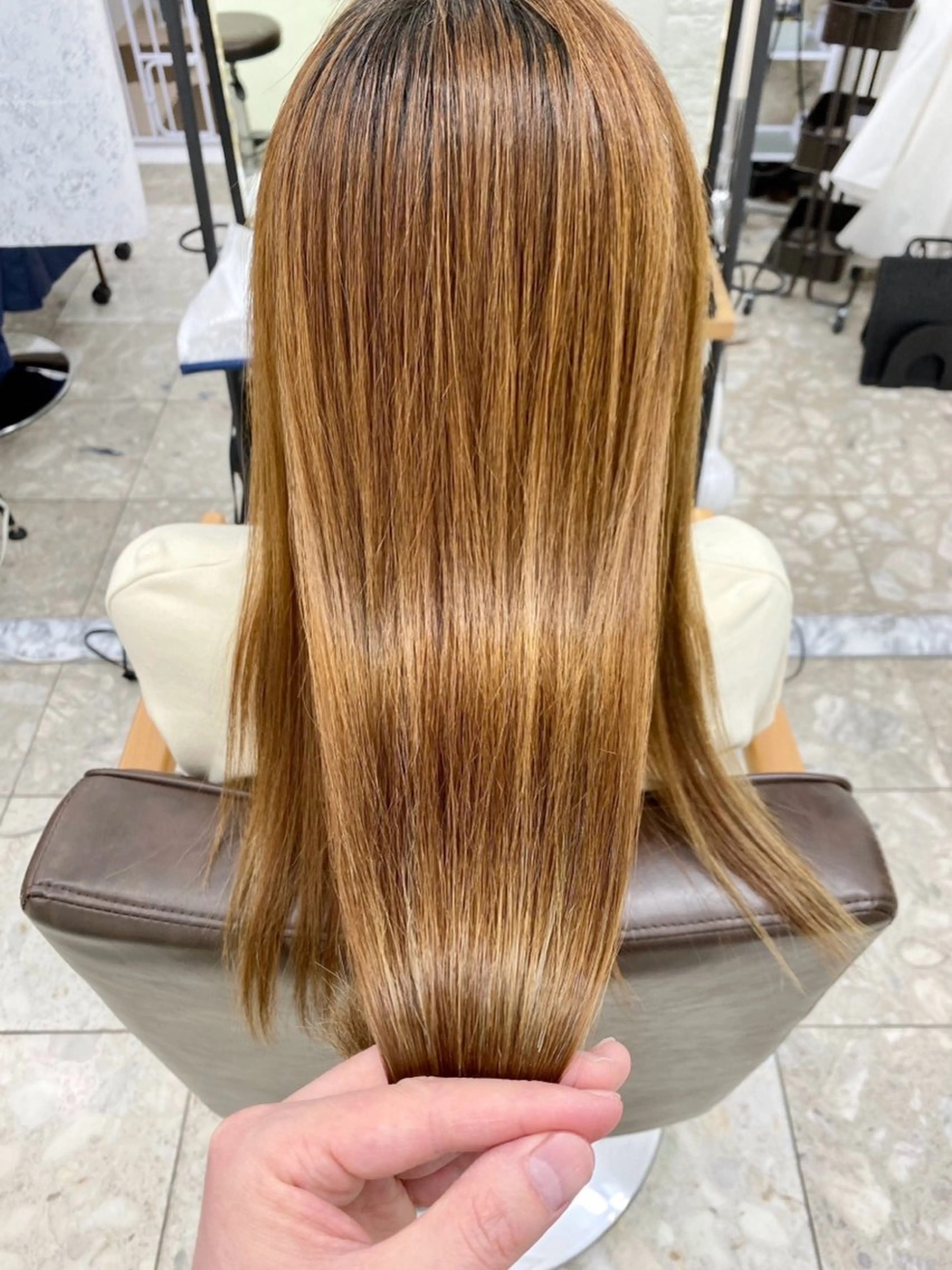 ロング パーマ ハイライト 特化　須永🐶のヘアスタイル