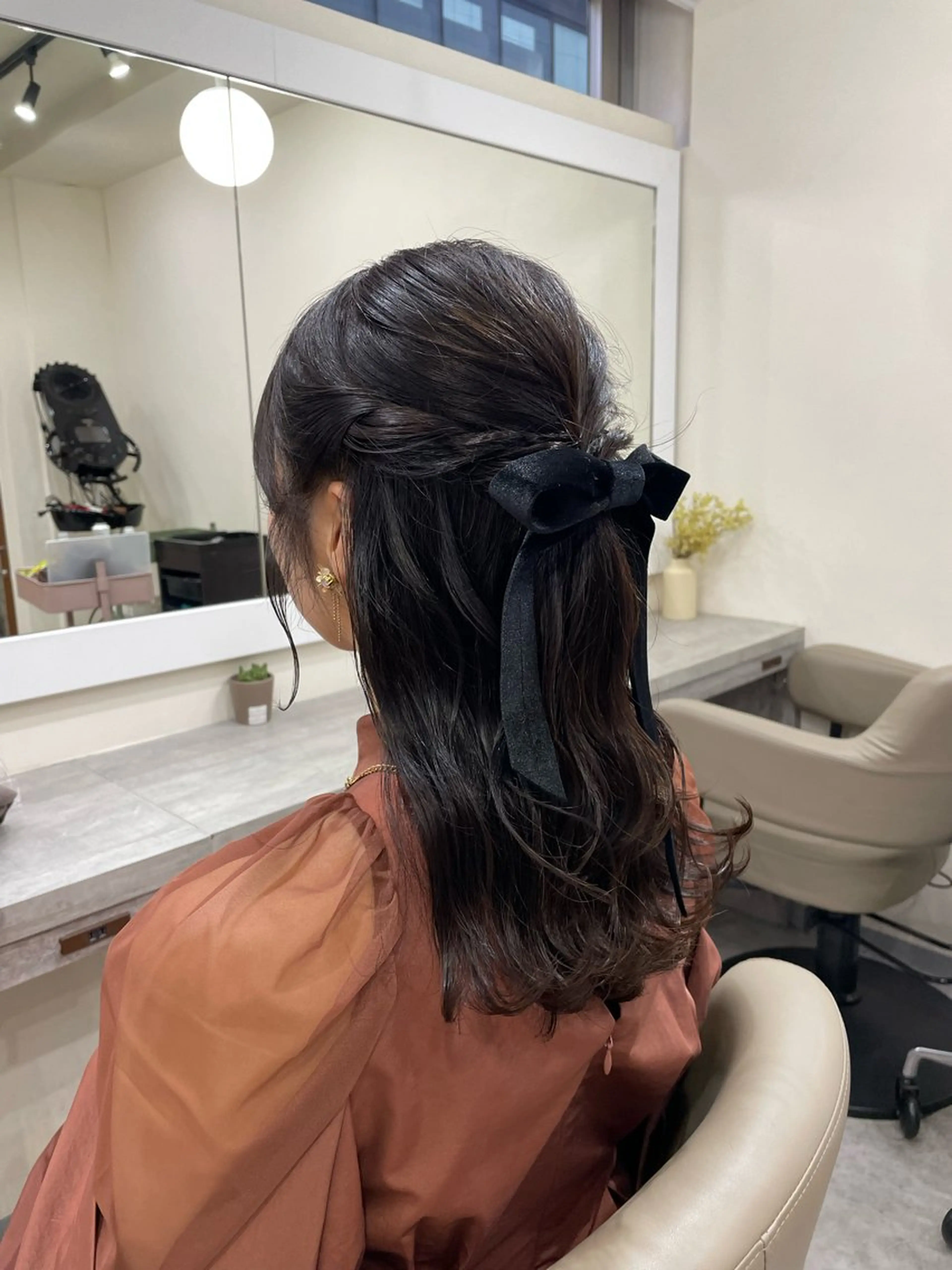 セミロング ヘアアレンジ 韓国風パーマ/ヘア セット/店長みづきのヘアスタイル