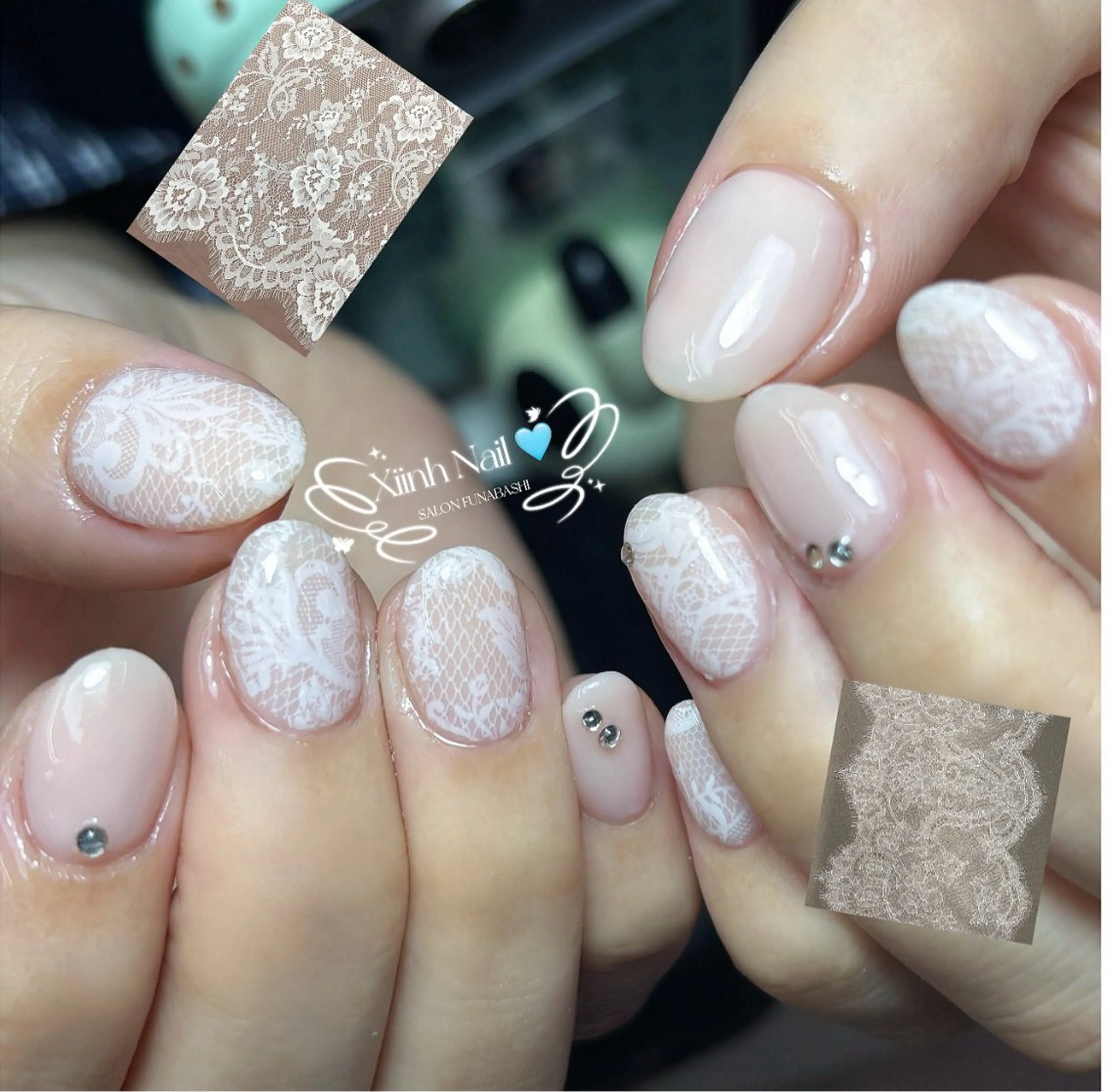 ネイル チークネイル 桜ネイル 長さ出し フットネイル ジェルネイル ハンドネイル XIINH NAIL SALONのネイルデザイン