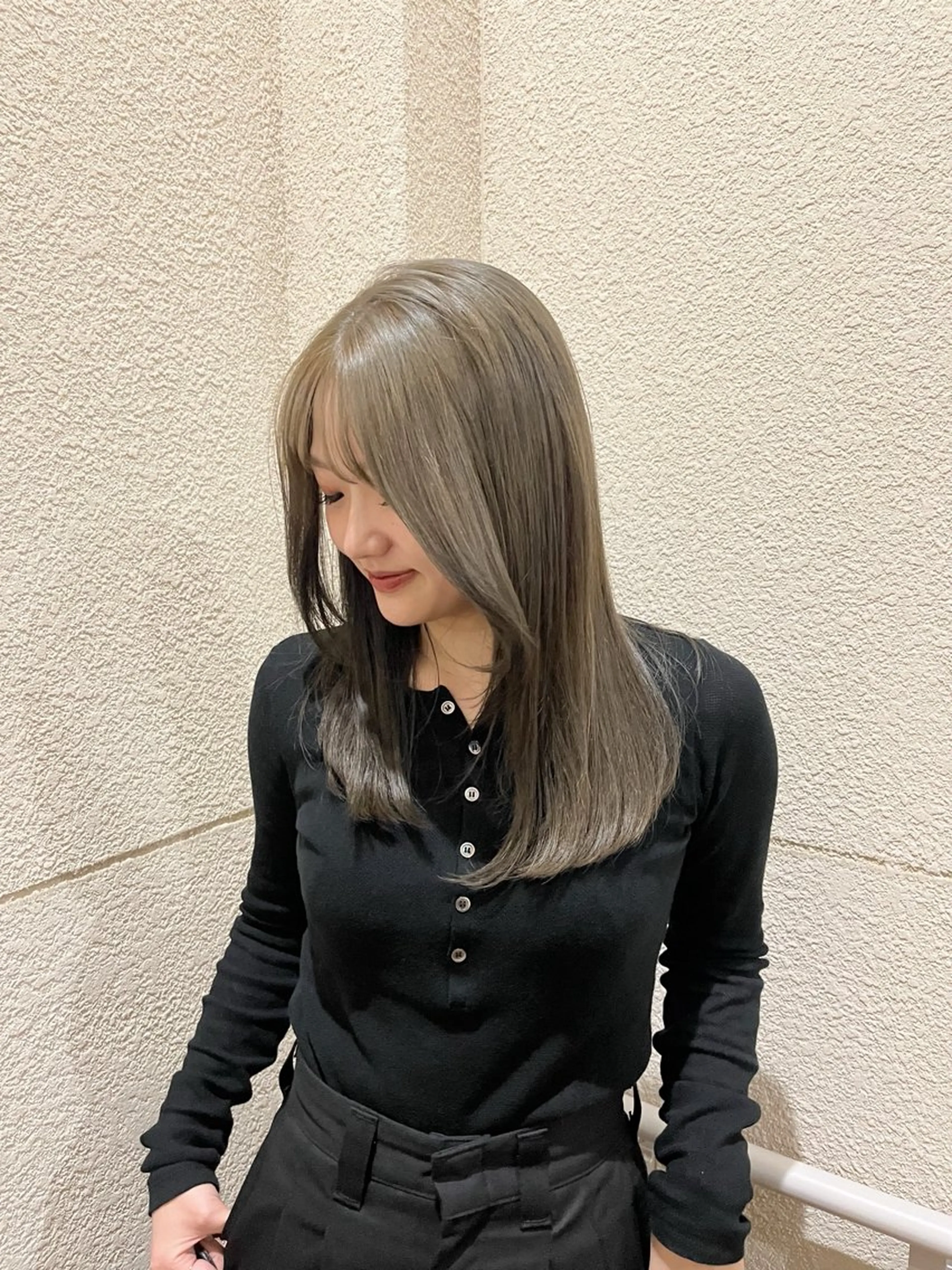 セミロング 荒川泰輝/オリーブ カラー/透明感カラーのヘアスタイル