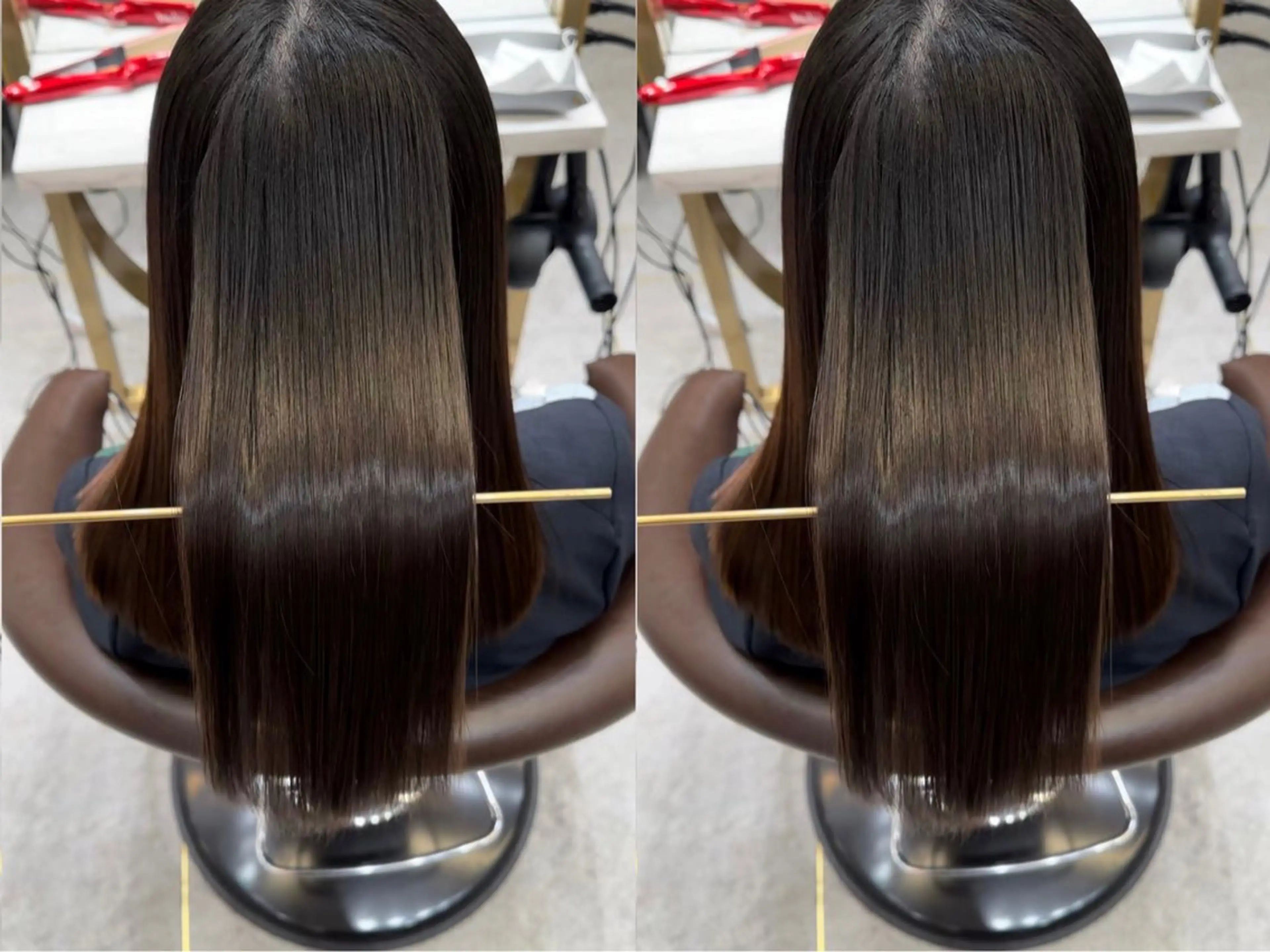 ロング カラー パーマ グレージュ 縮毛矯正 【博多髪質改善】 吉村　清志のヘアスタイル