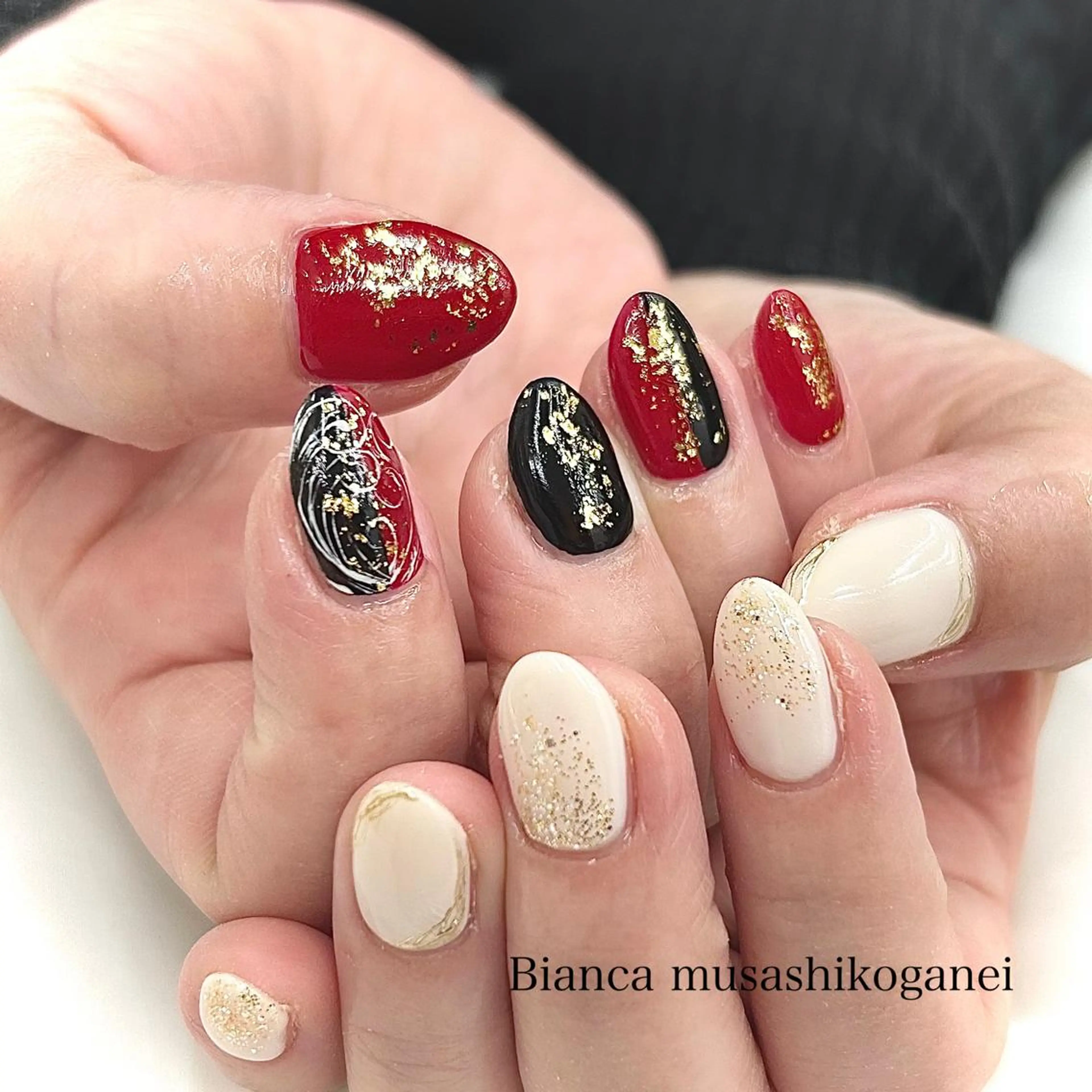 ネイル ハンドネイル Bianca 武蔵小金井　ほしののネイルデザイン